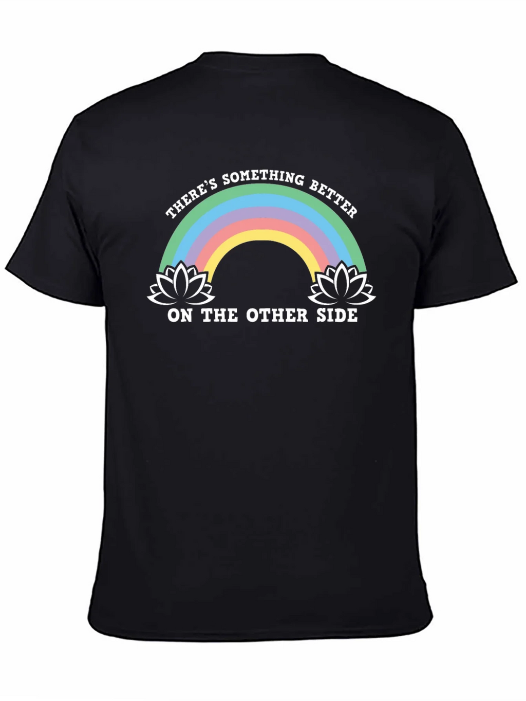 Rainbow Lotus Something Better Black T-Shirt product image 7
