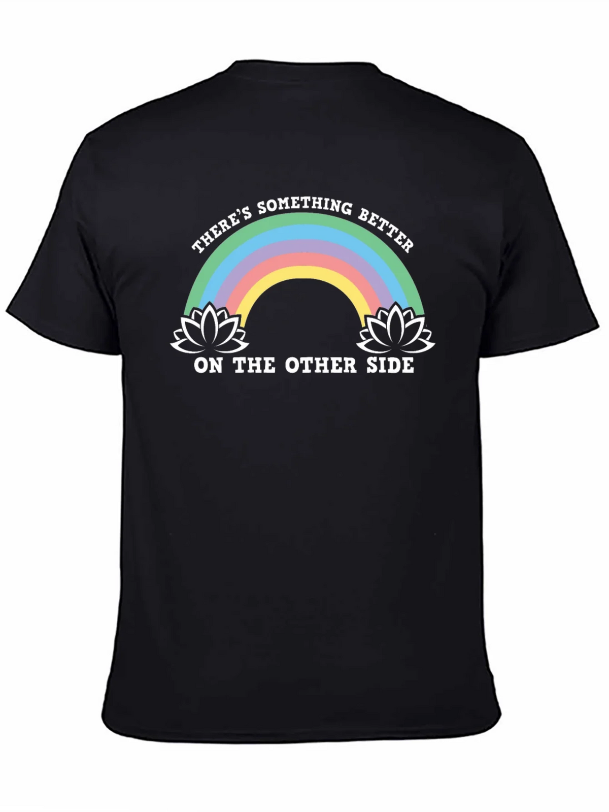 Rainbow Lotus Something Better Black T-Shirt product image 7