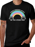 Rainbow Lotus Something Better Black T-Shirt product image 1