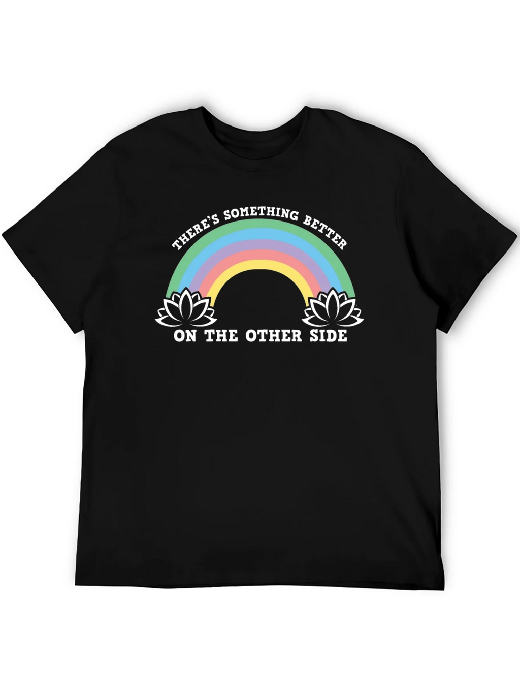Rainbow Lotus Something Better Black T-Shirt product image 8