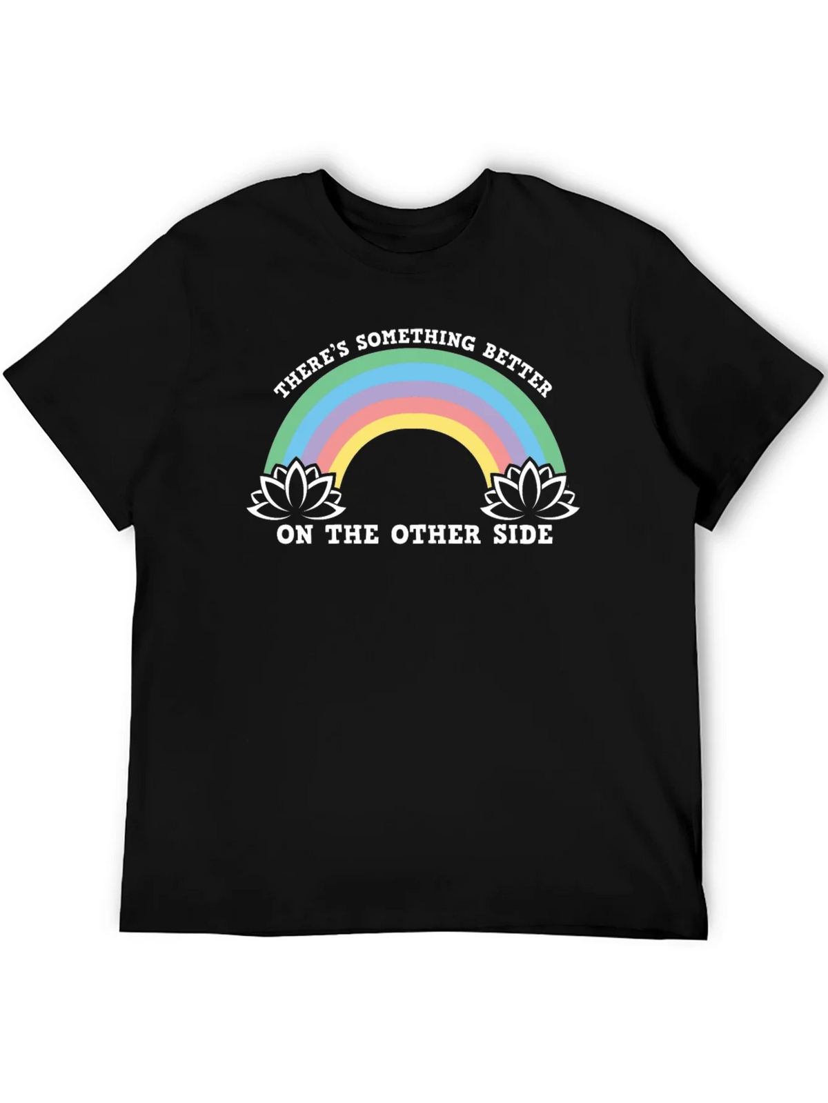 Rainbow Lotus Something Better Black T-Shirt product image 8