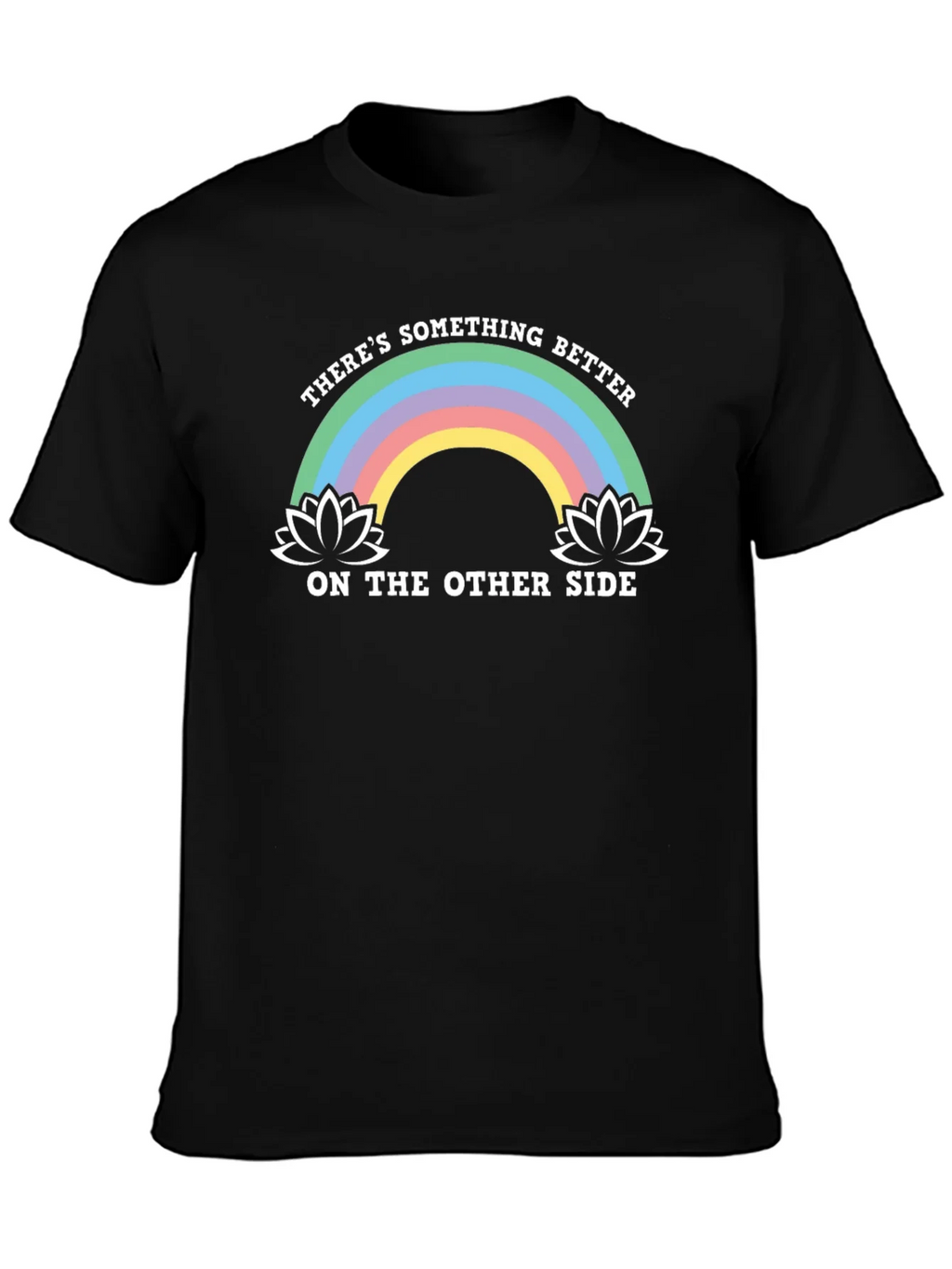 Rainbow Lotus Something Better Black T-Shirt product image 6