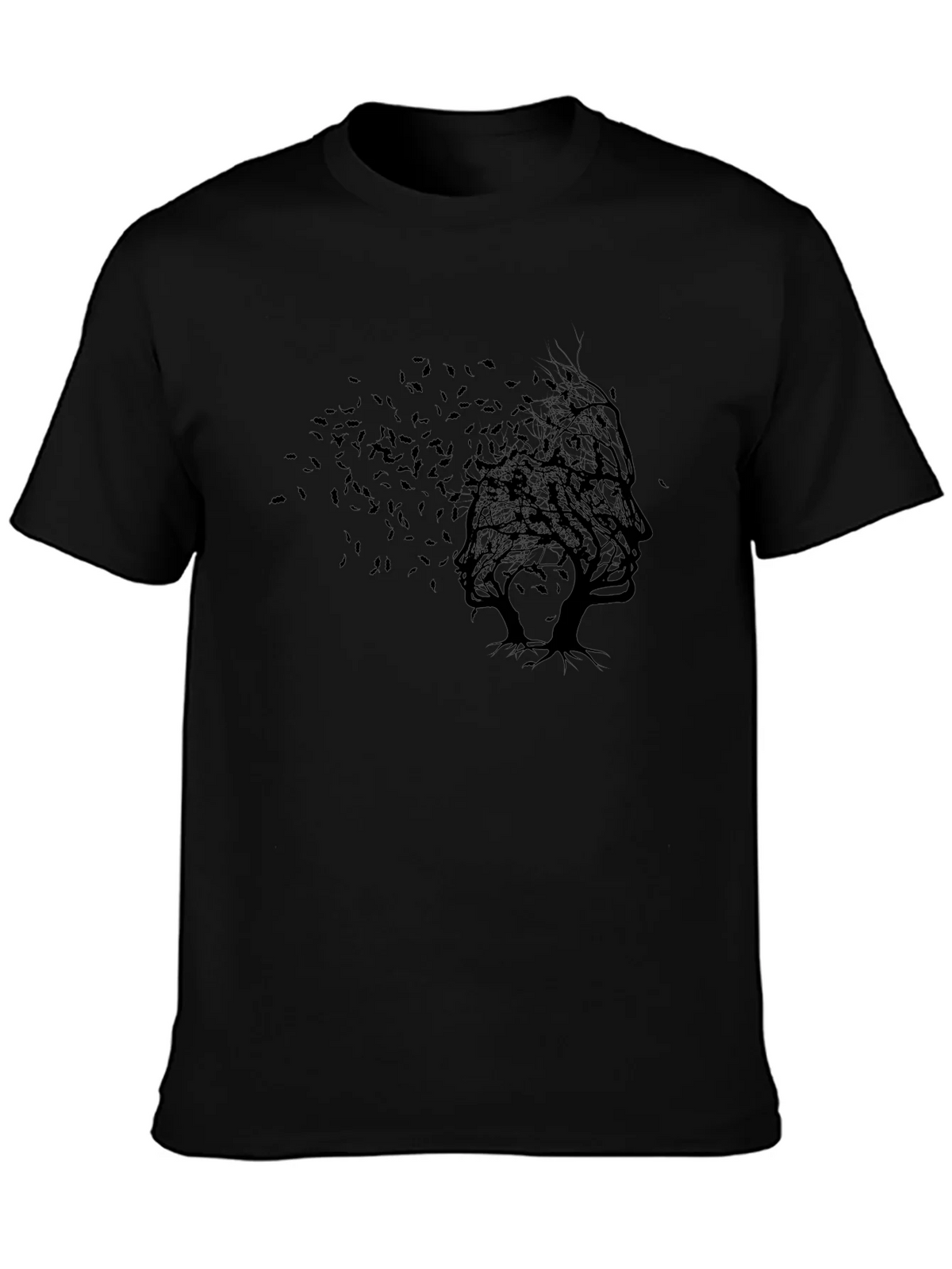 Abstract Tree Silhouette Black T-Shirt product image 6