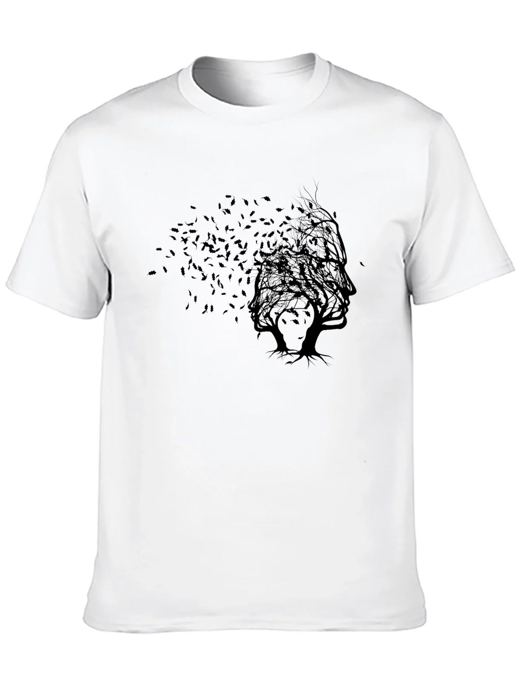 Abstract Tree Silhouette Black T-Shirt product image 12