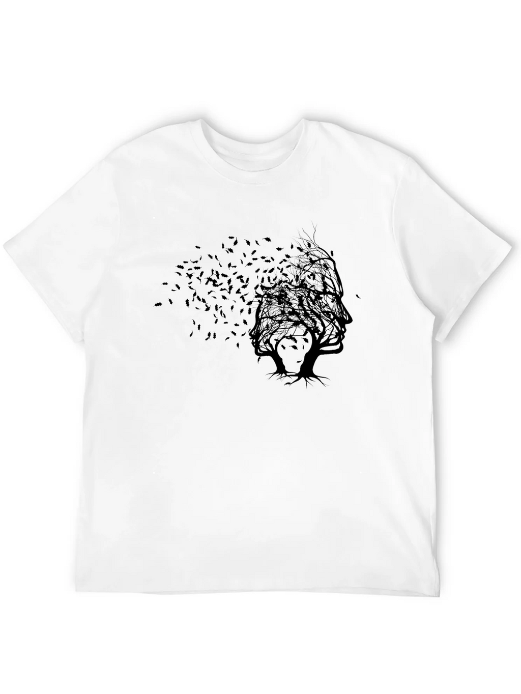 Abstract Tree Silhouette Black T-Shirt product image 3