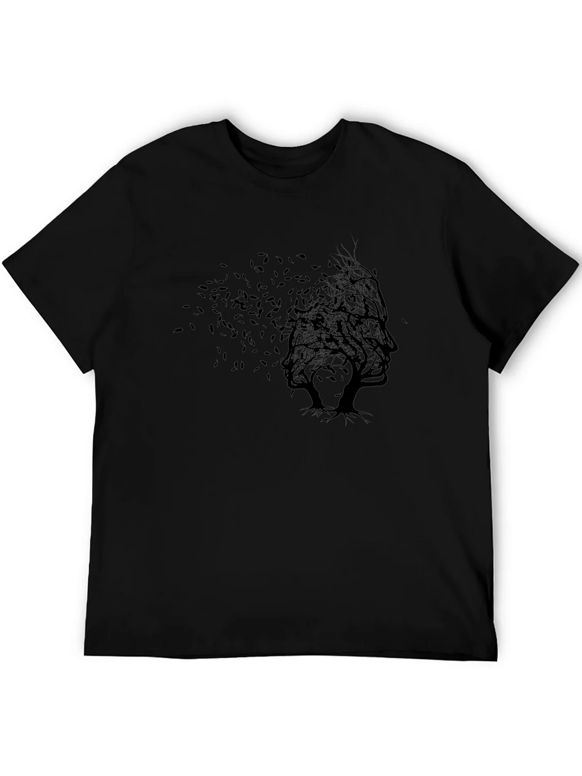 Abstract Tree Silhouette Black T-Shirt product image 8