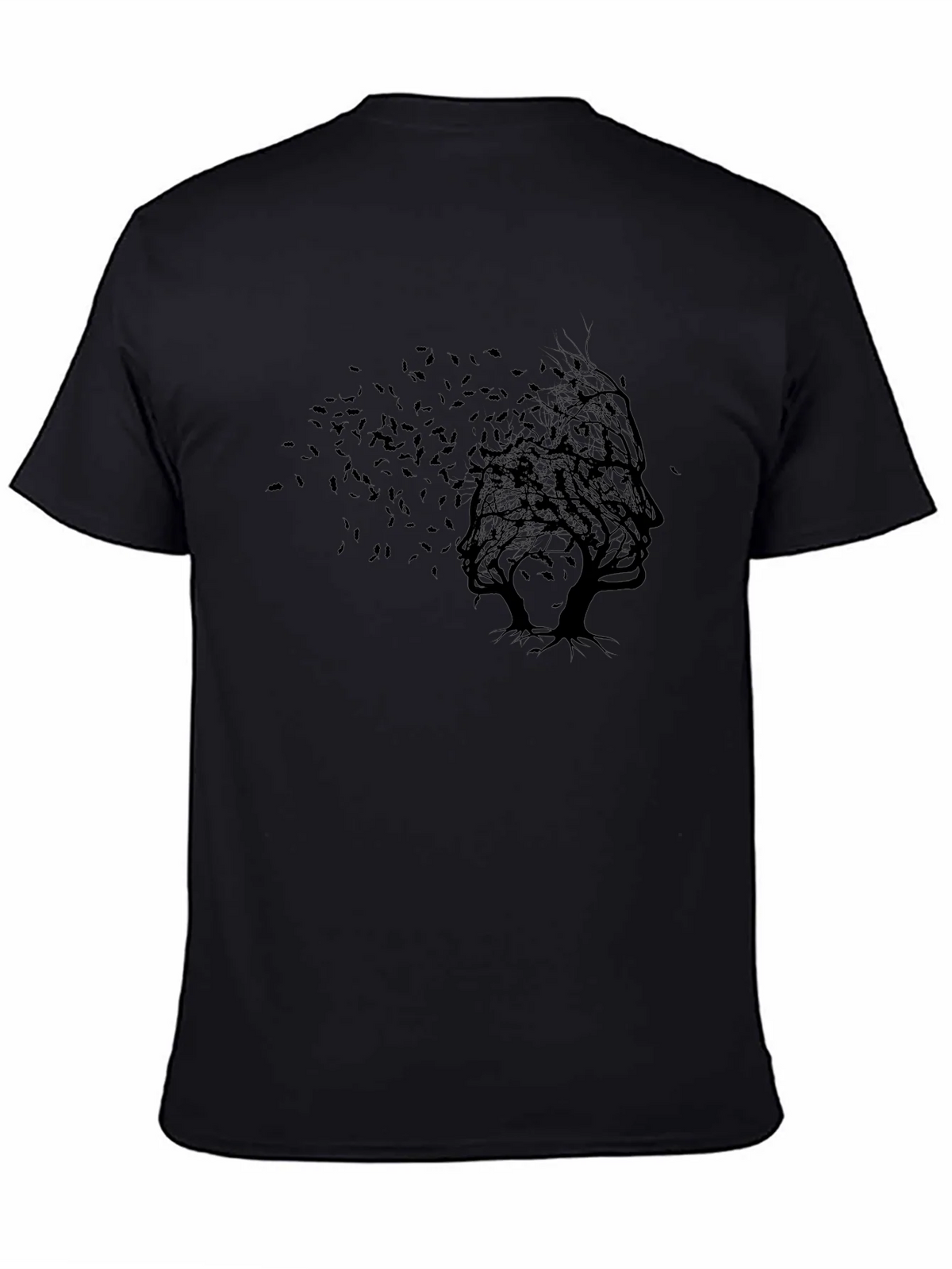Abstract Tree Silhouette Black T-Shirt product image 7