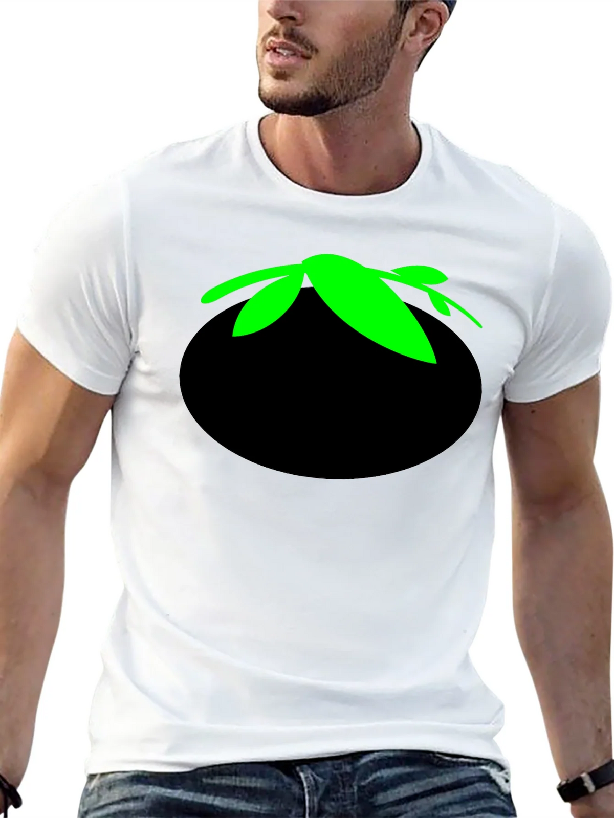 Tomato Head Black T-Shirt - Funny Cartoon Graphic Tee product image 4