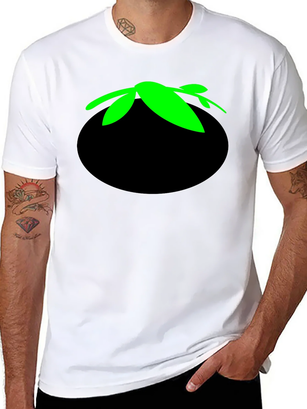 Tomato Head Black T-Shirt - Funny Cartoon Graphic Tee product image 10