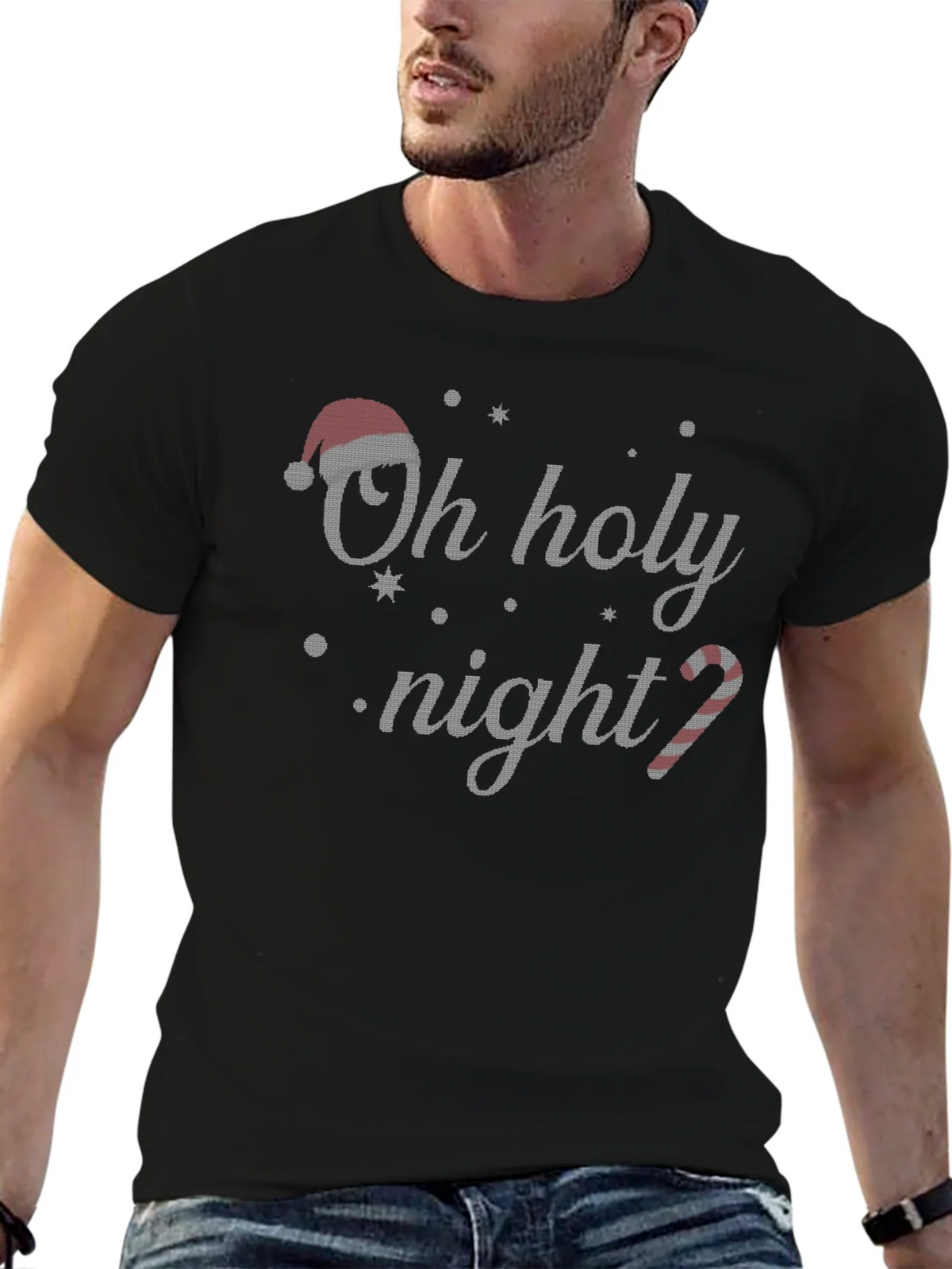 Oh Holy Night Christmas T-Shirt Holiday Tee