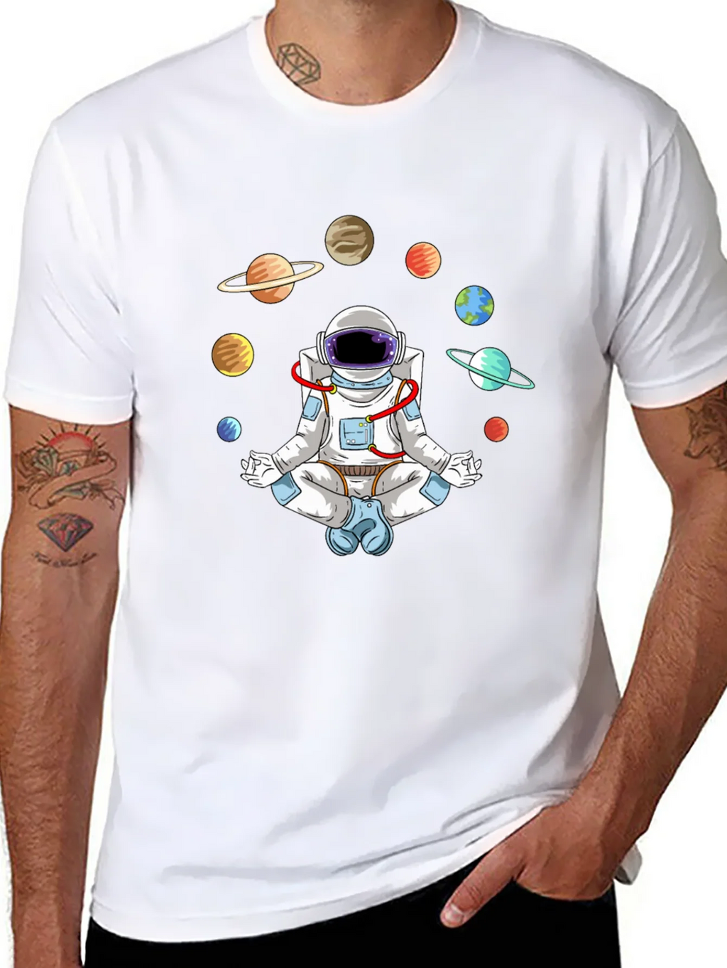 Astronaut Meditating in Space T-Shirt product image 10