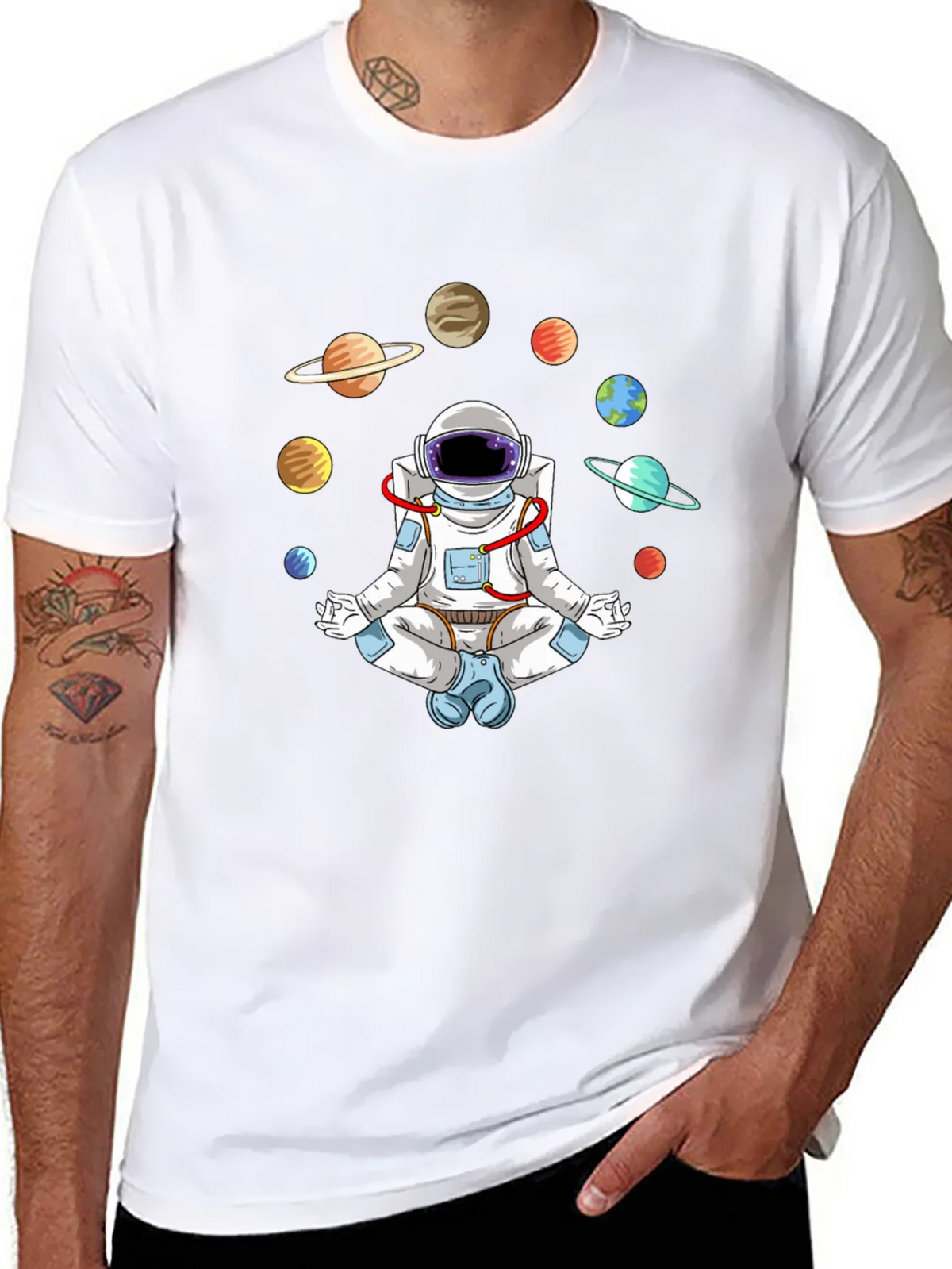 Astronaut Meditating in Space T-Shirt product image 10