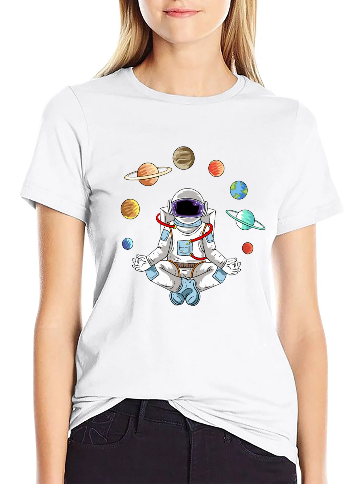 Astronaut Meditating in Space T-Shirt product image 11