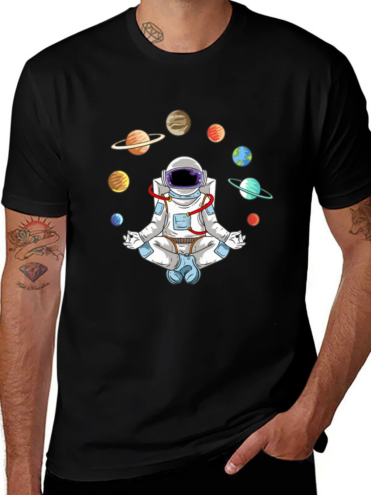Astronaut Meditating in Space T-Shirt product image 1