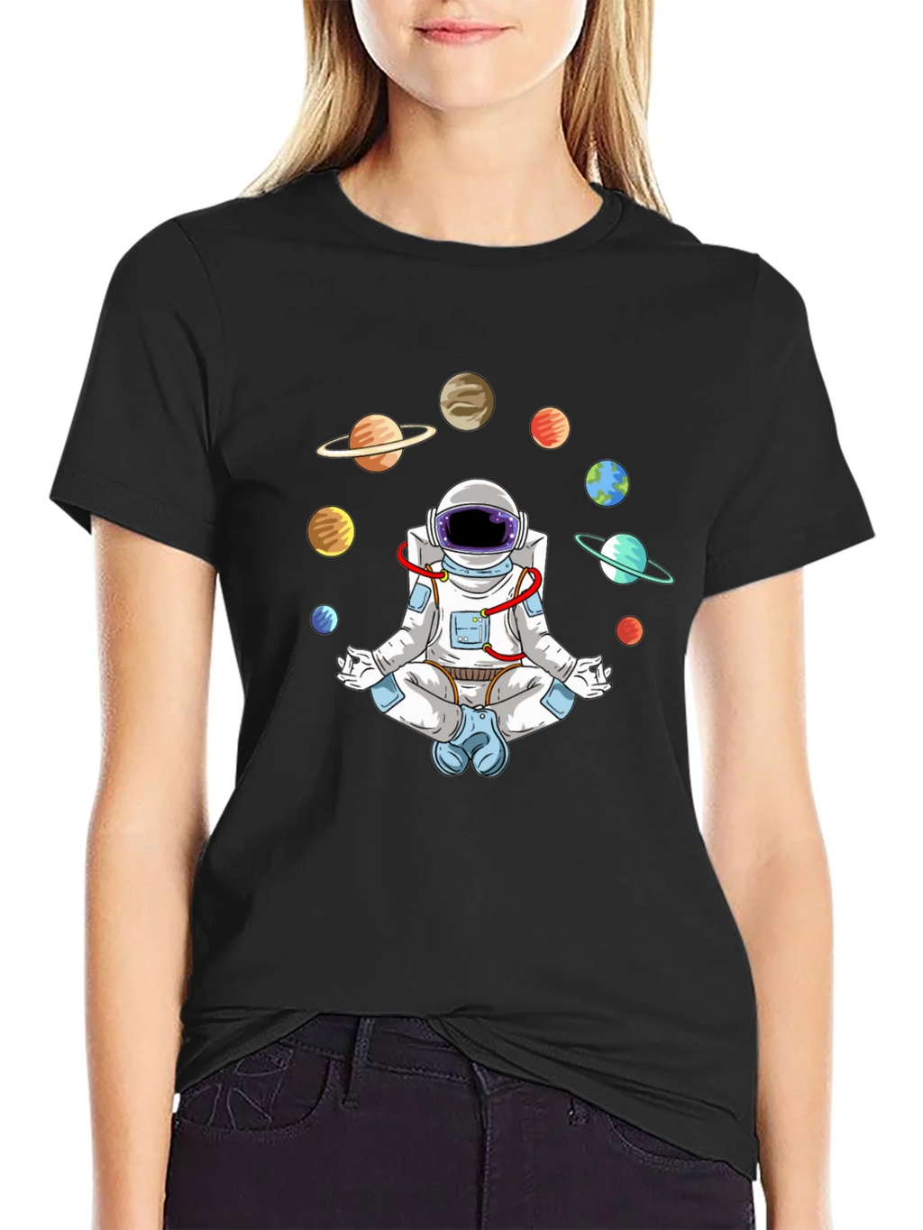 Astronaut Meditating in Space T-Shirt product image 5