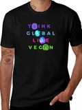 Think Global Live Vegan T-Shirt - Brain Earth & Leaf product image 1