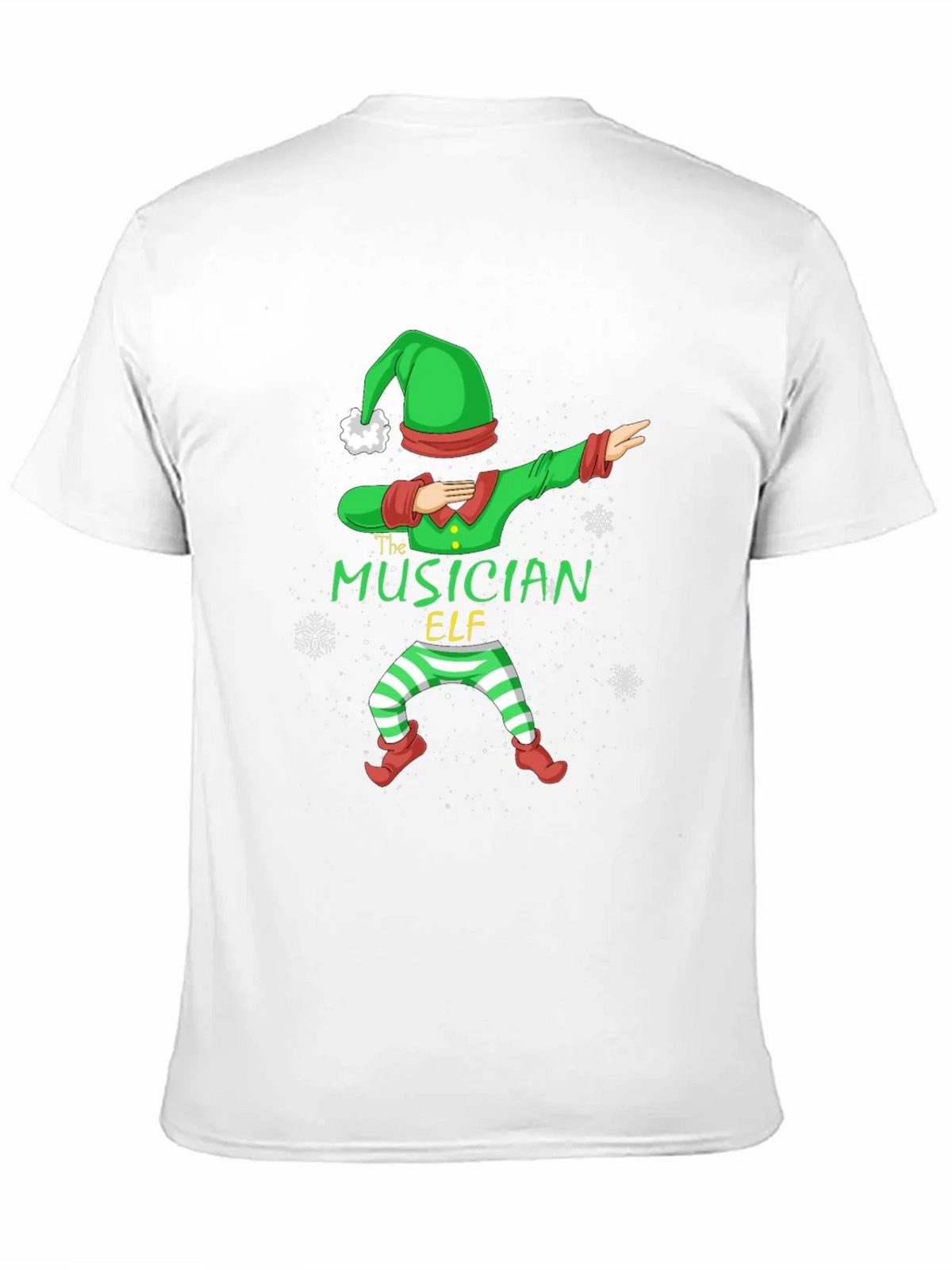 Musician Elf Dabbing Christmas Tee - Black Cotton Shirt product image 2