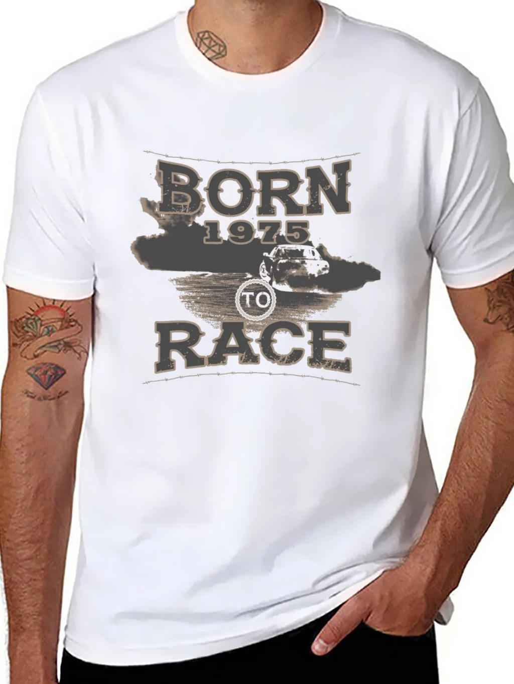 Born 1975 to Race T-Shirt product image 10