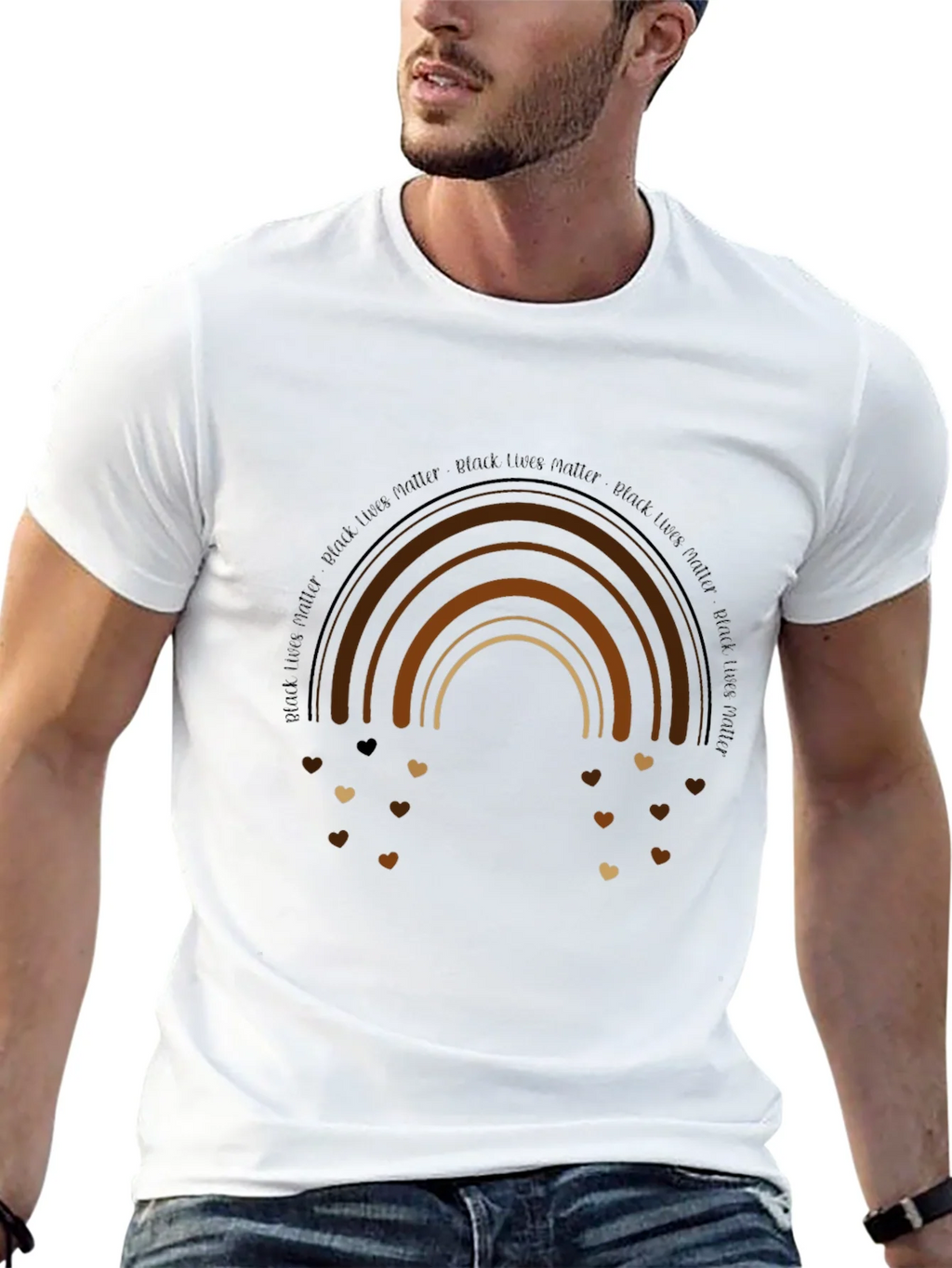 Black Lives Matter Rainbow Graphic Tee product image 4