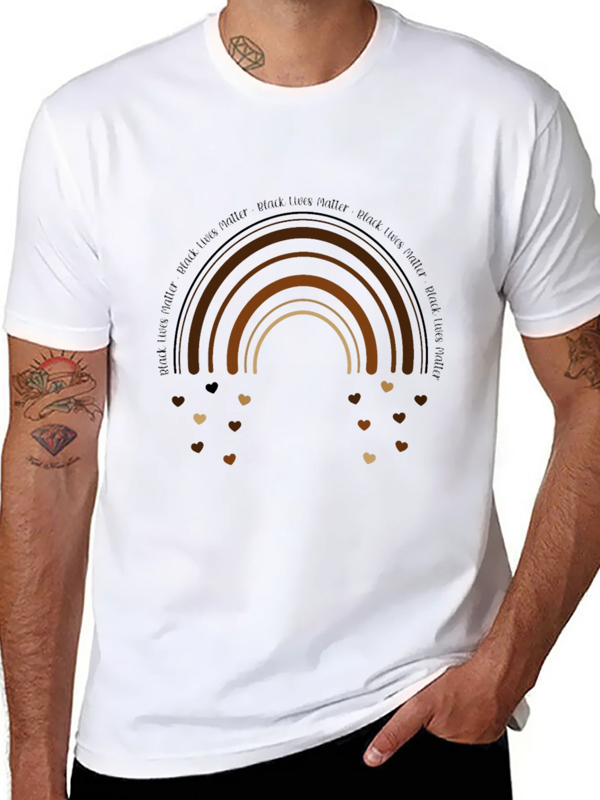 Black Lives Matter Rainbow Graphic Tee product image 10