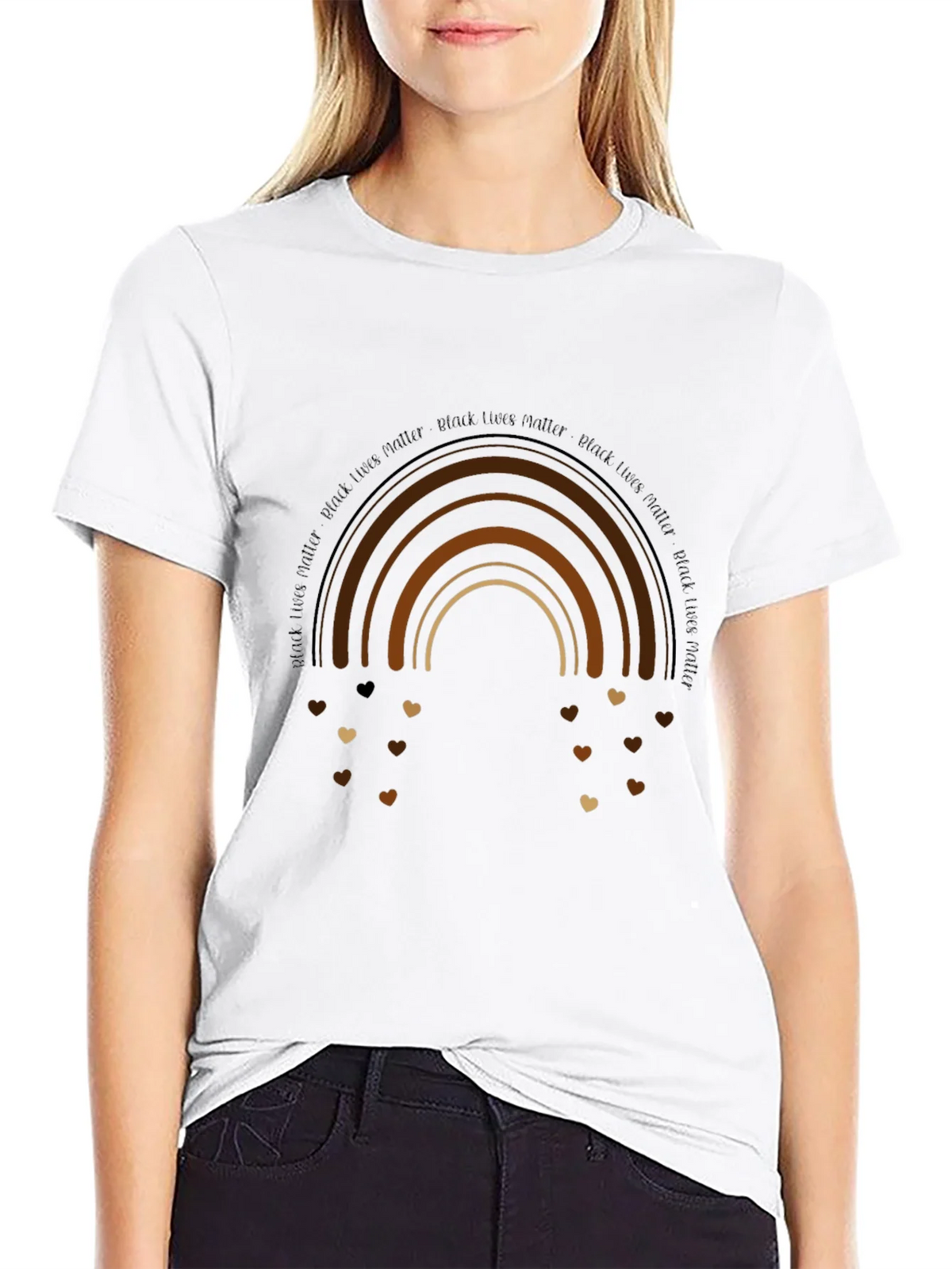 Black Lives Matter Rainbow Graphic Tee product image 11