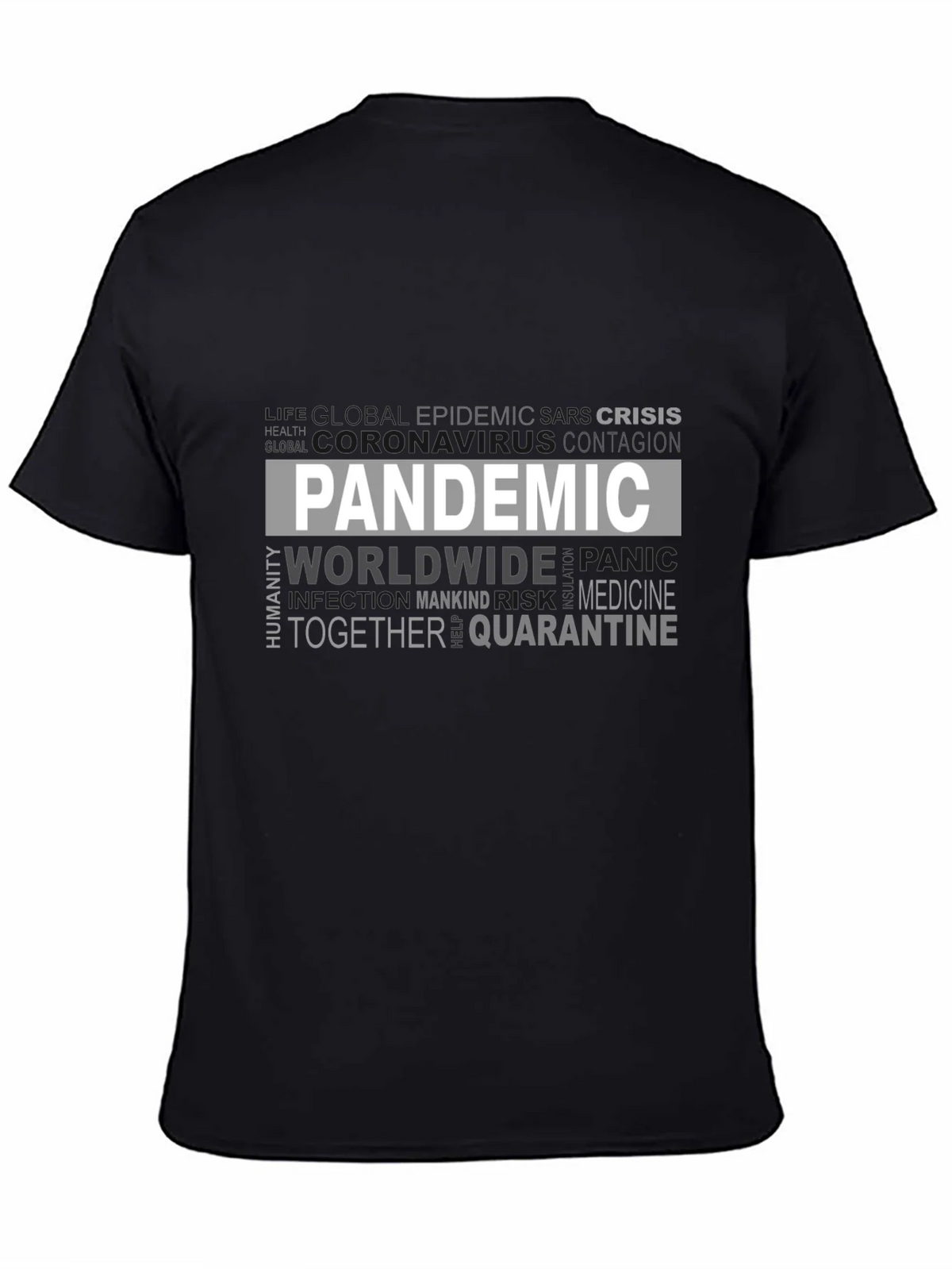 Pandemic Word Cloud Graphic T-Shirt - Unisex Tee product image 7