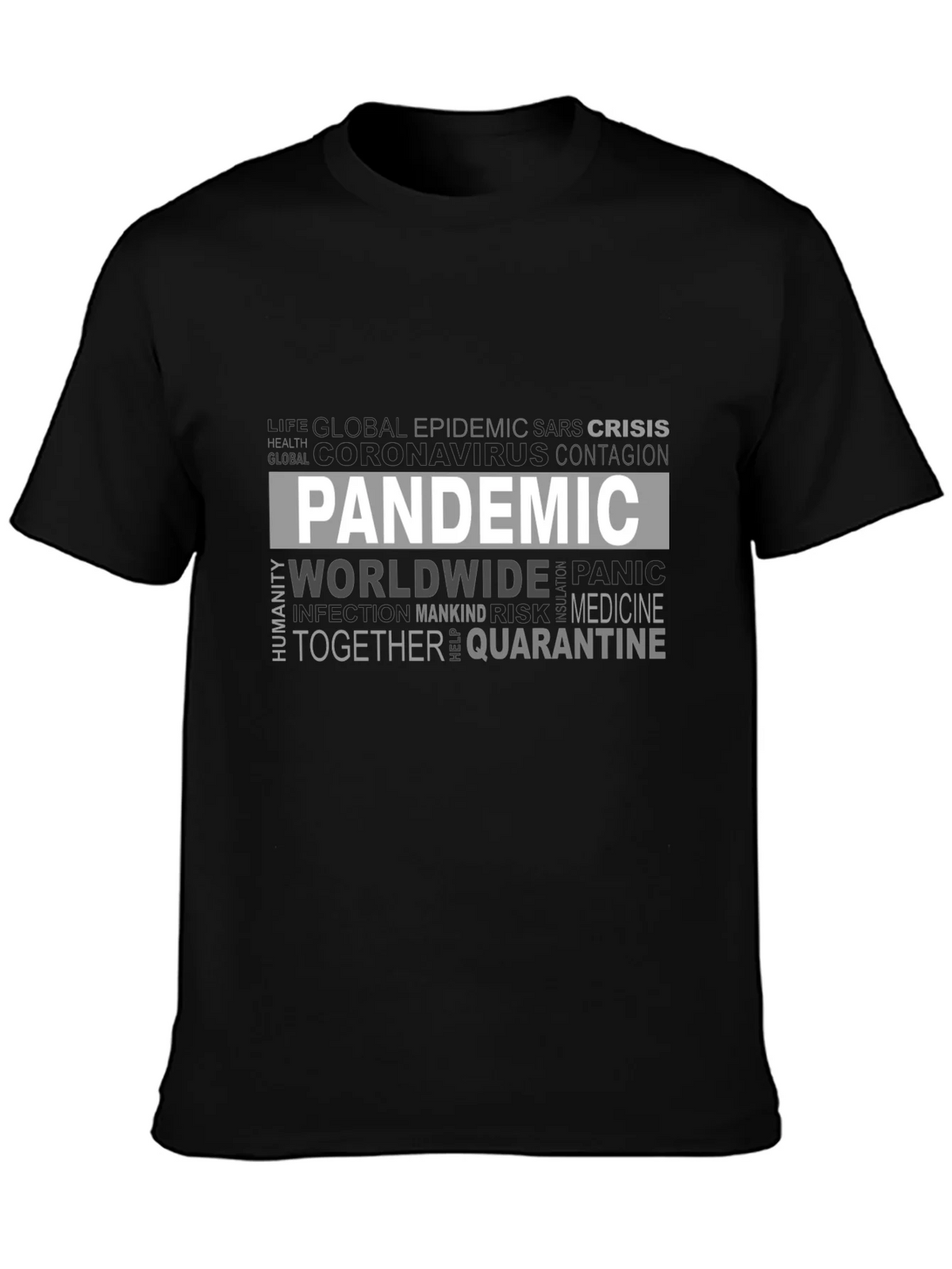 Pandemic Word Cloud Graphic T-Shirt - Unisex Tee product image 6