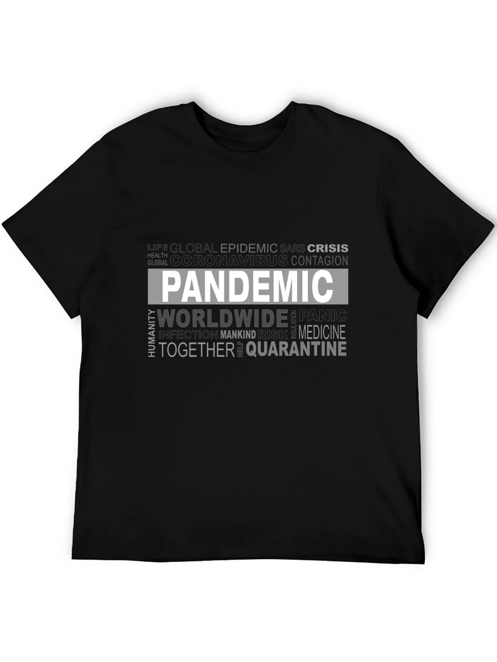 Pandemic Word Cloud Graphic T-Shirt - Unisex Tee product image 8