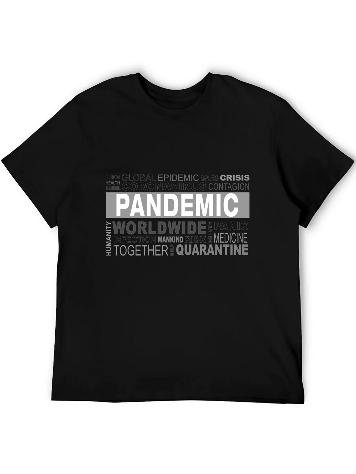 Pandemic Word Cloud Graphic T-Shirt - Unisex Tee product image 8