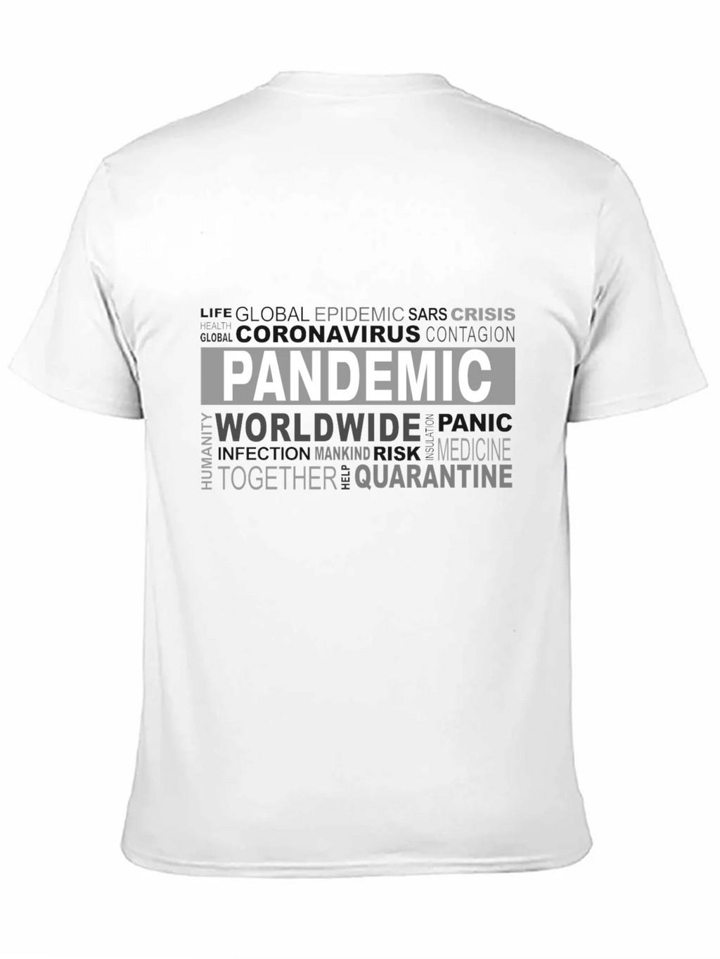 Pandemic Word Cloud Graphic T-Shirt - Unisex Tee product image 2