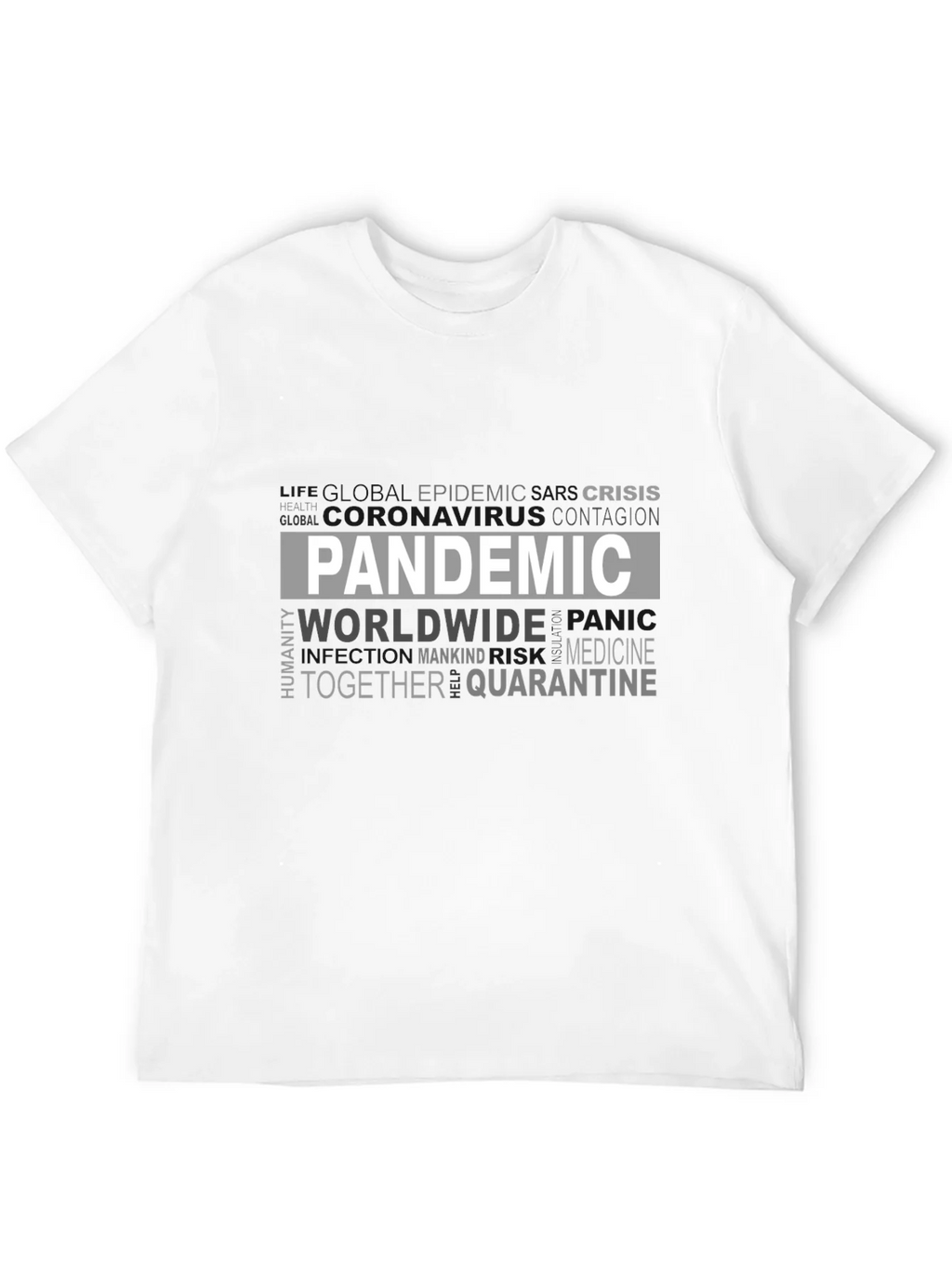 Pandemic Word Cloud Graphic T-Shirt - Unisex Tee product image 3