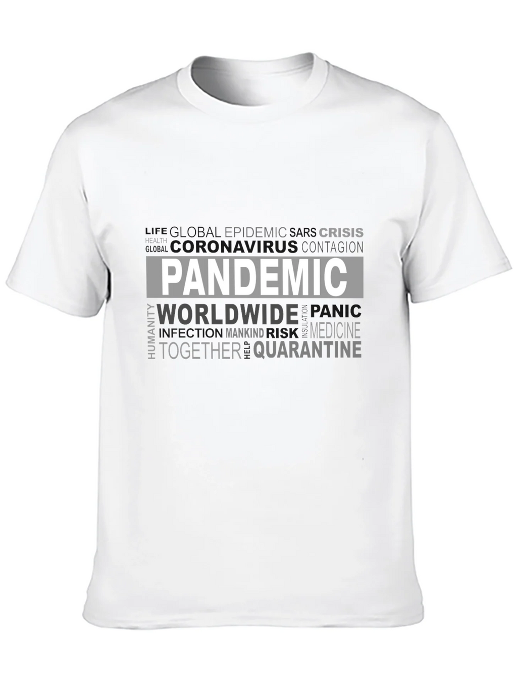Pandemic Word Cloud Graphic T-Shirt - Unisex Tee product image 12