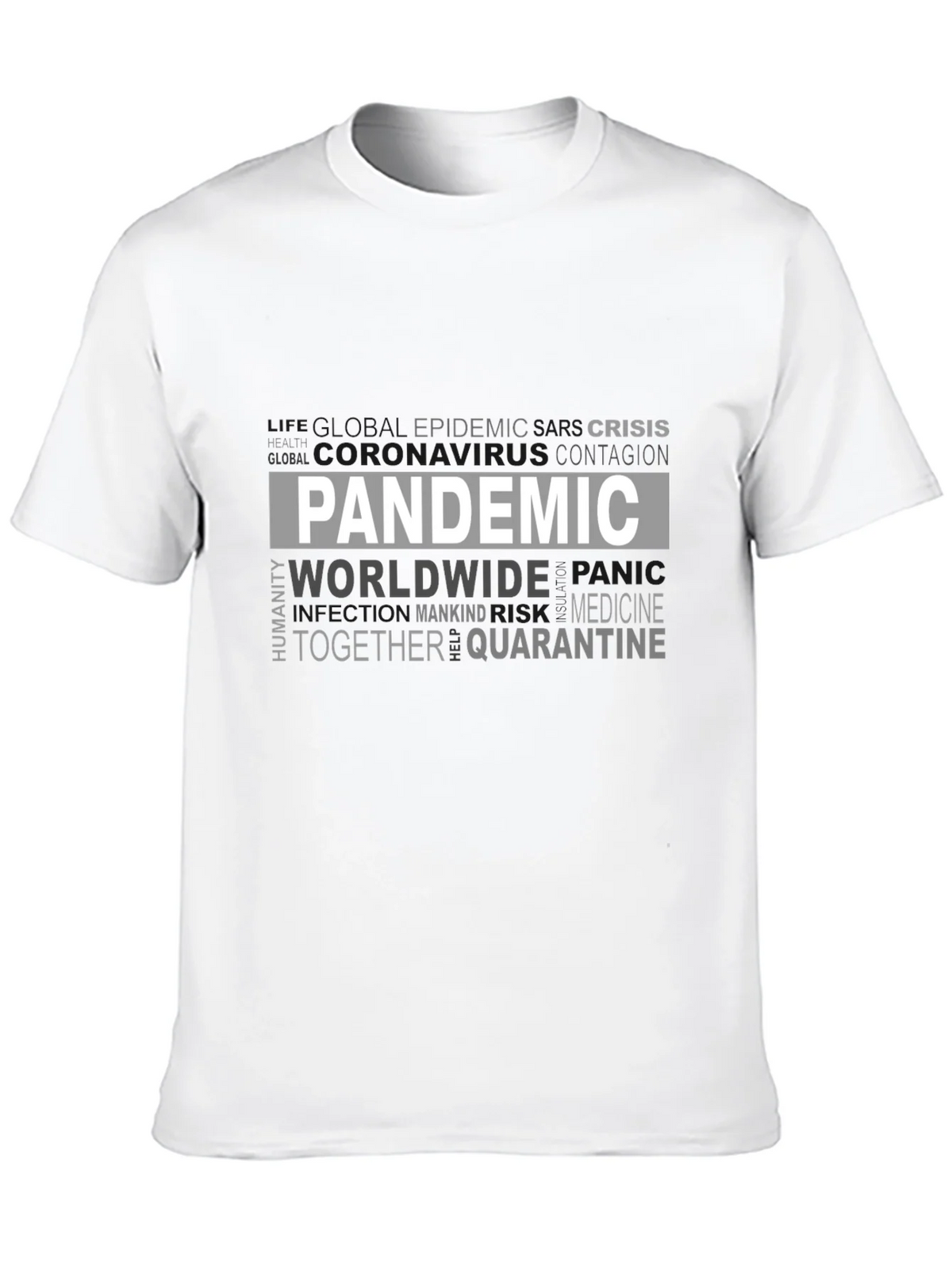 Pandemic Word Cloud Graphic T-Shirt - Unisex Tee product image 12