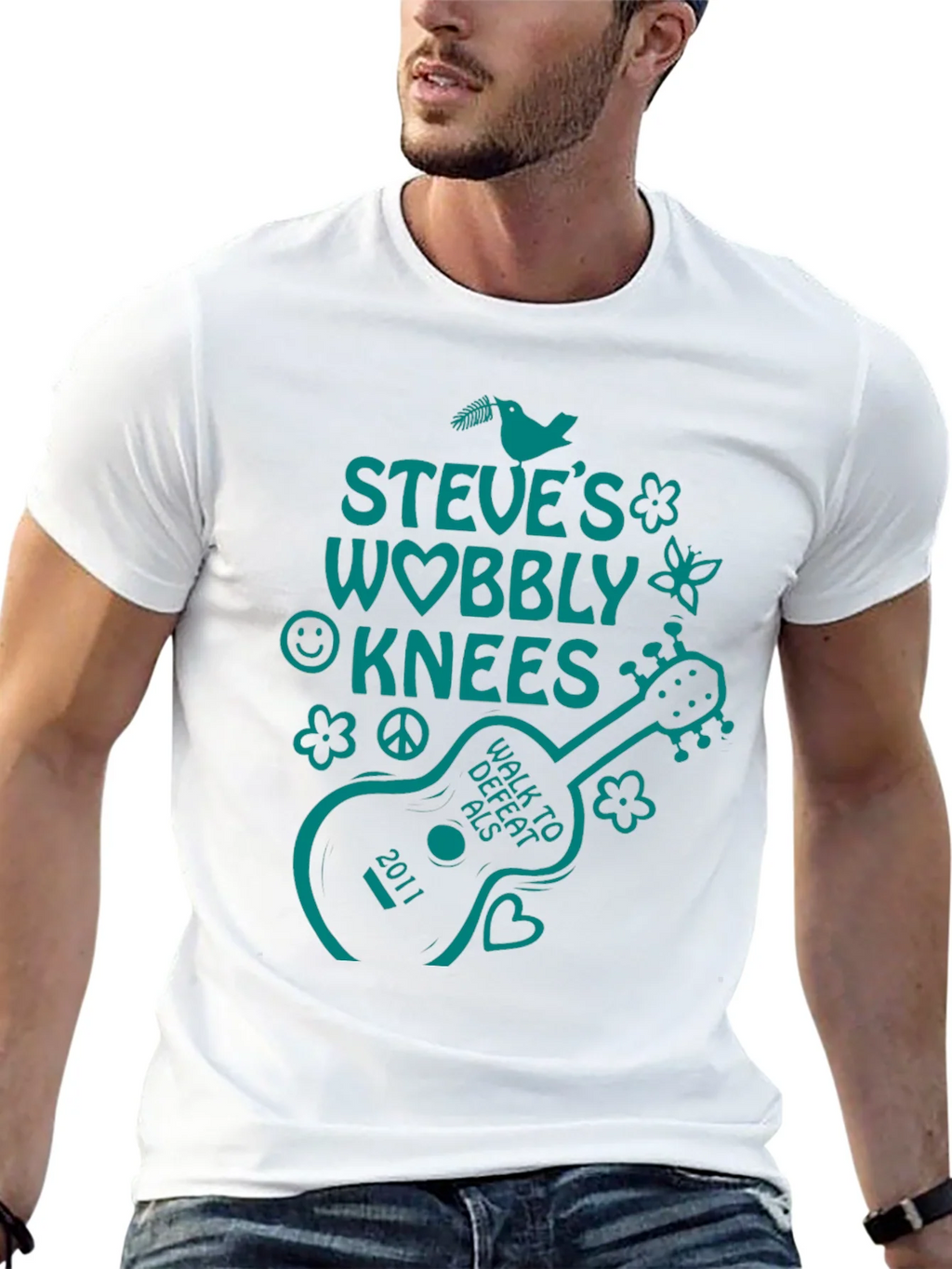 Steves Wobbly Knees Walk to Defeat ALS T-Shirt product image 4