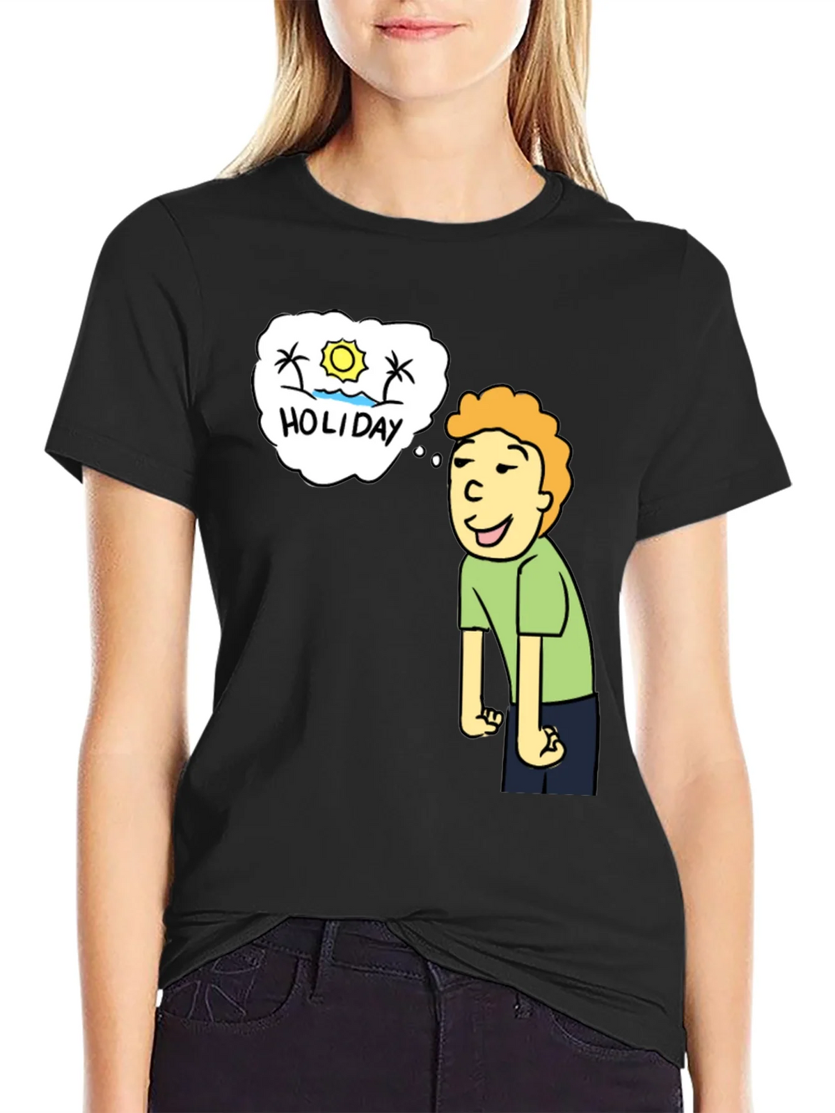 Holiday Dreaming T-Shirt - Cartoon Graphic Tee product image 5