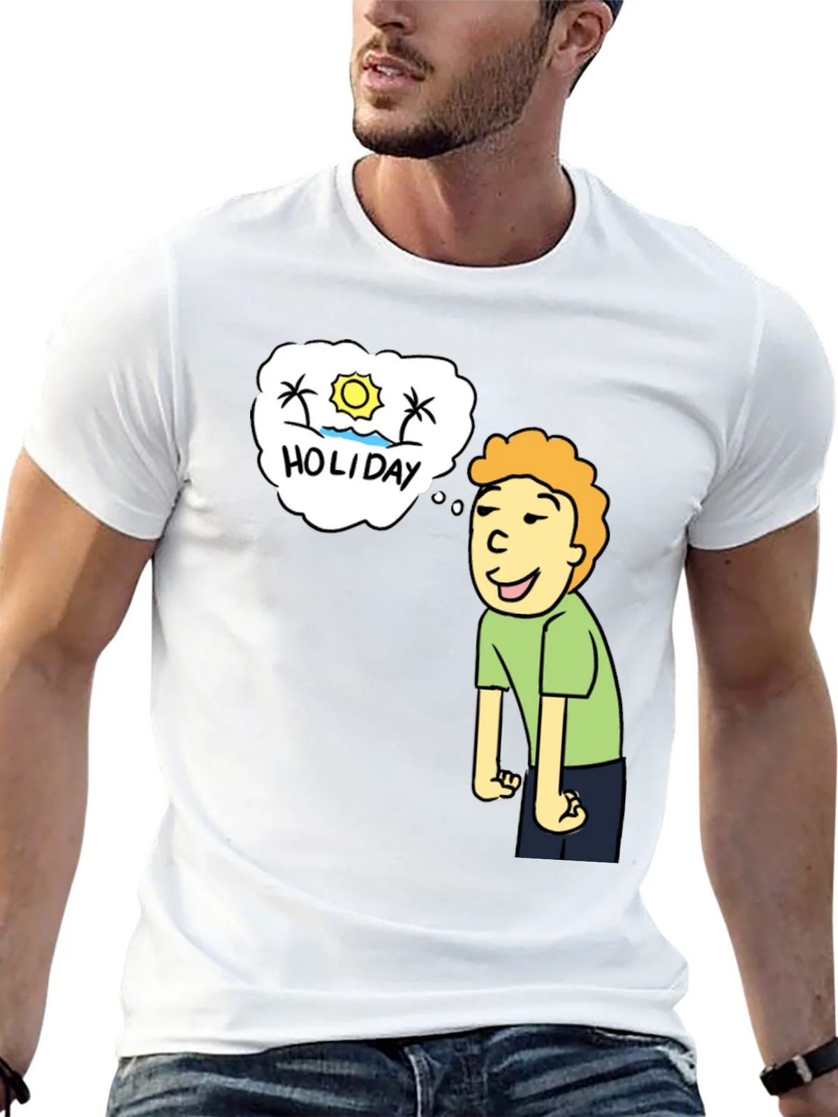 Holiday Dreaming T-Shirt - Cartoon Graphic Tee product image 4