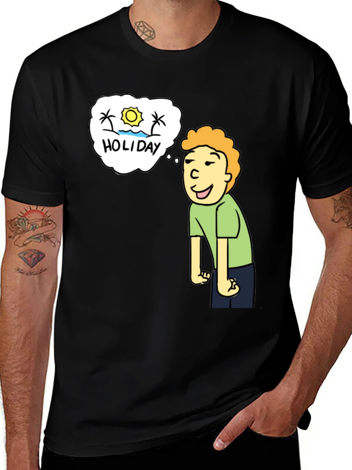 Holiday Dreaming T-Shirt - Cartoon Graphic Tee product image 1