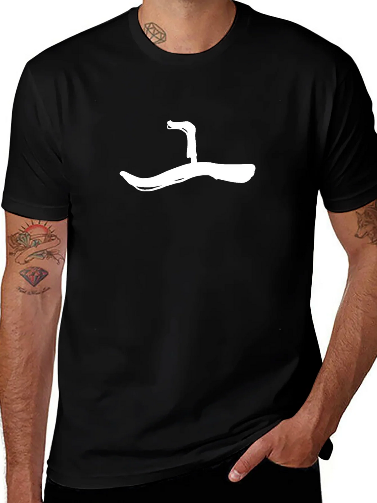 Abstract Graphic Print Black Casual Tee product image 1