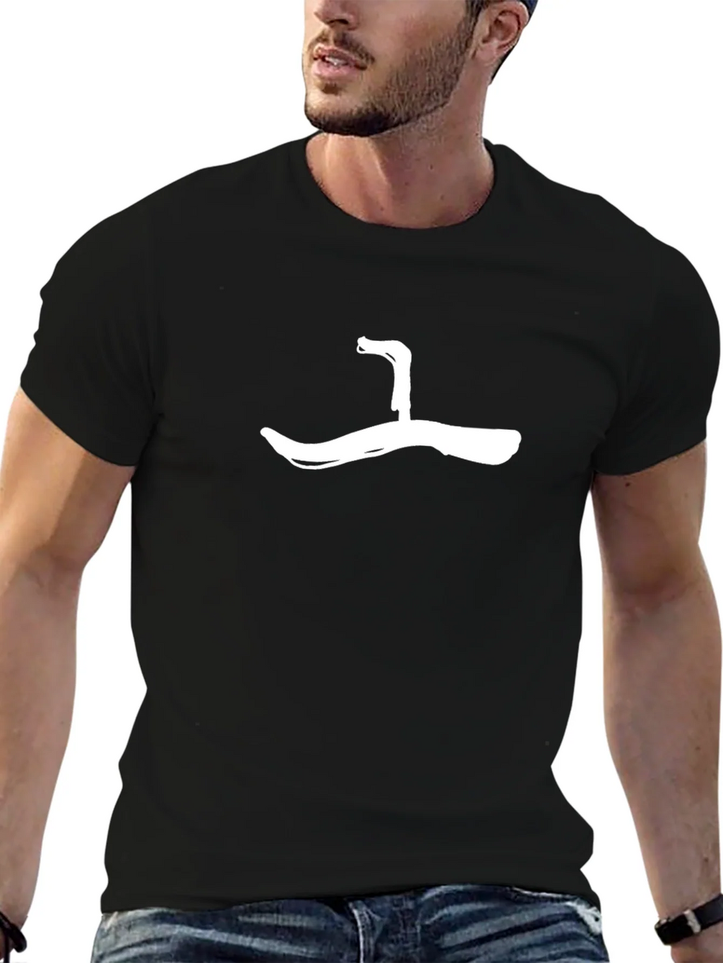 Abstract Graphic Print Black Casual Tee product image 9