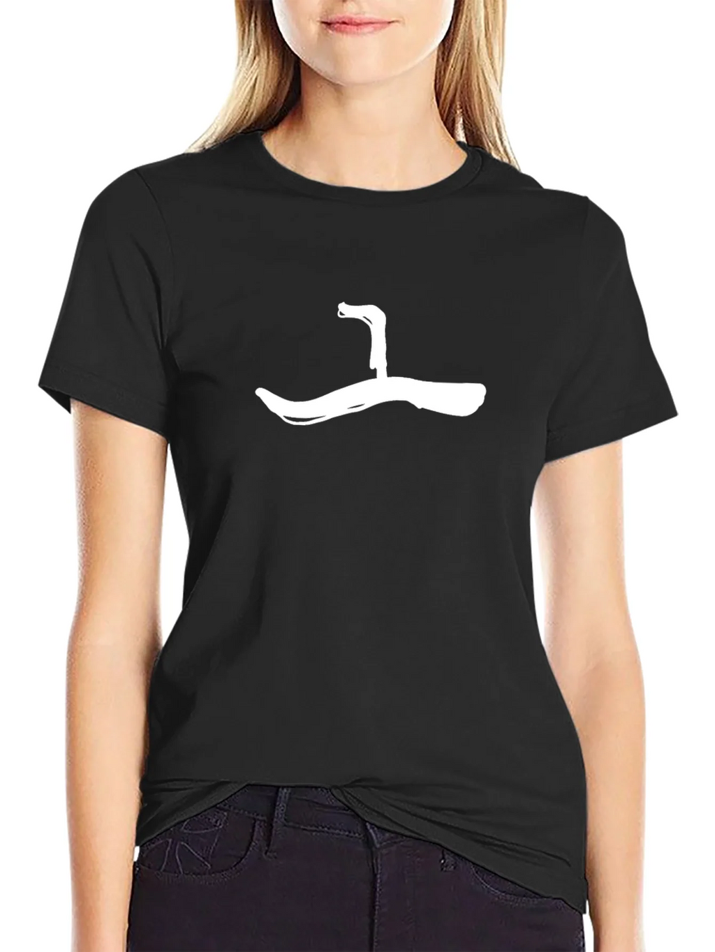 Abstract Graphic Print Black Casual Tee product image 5
