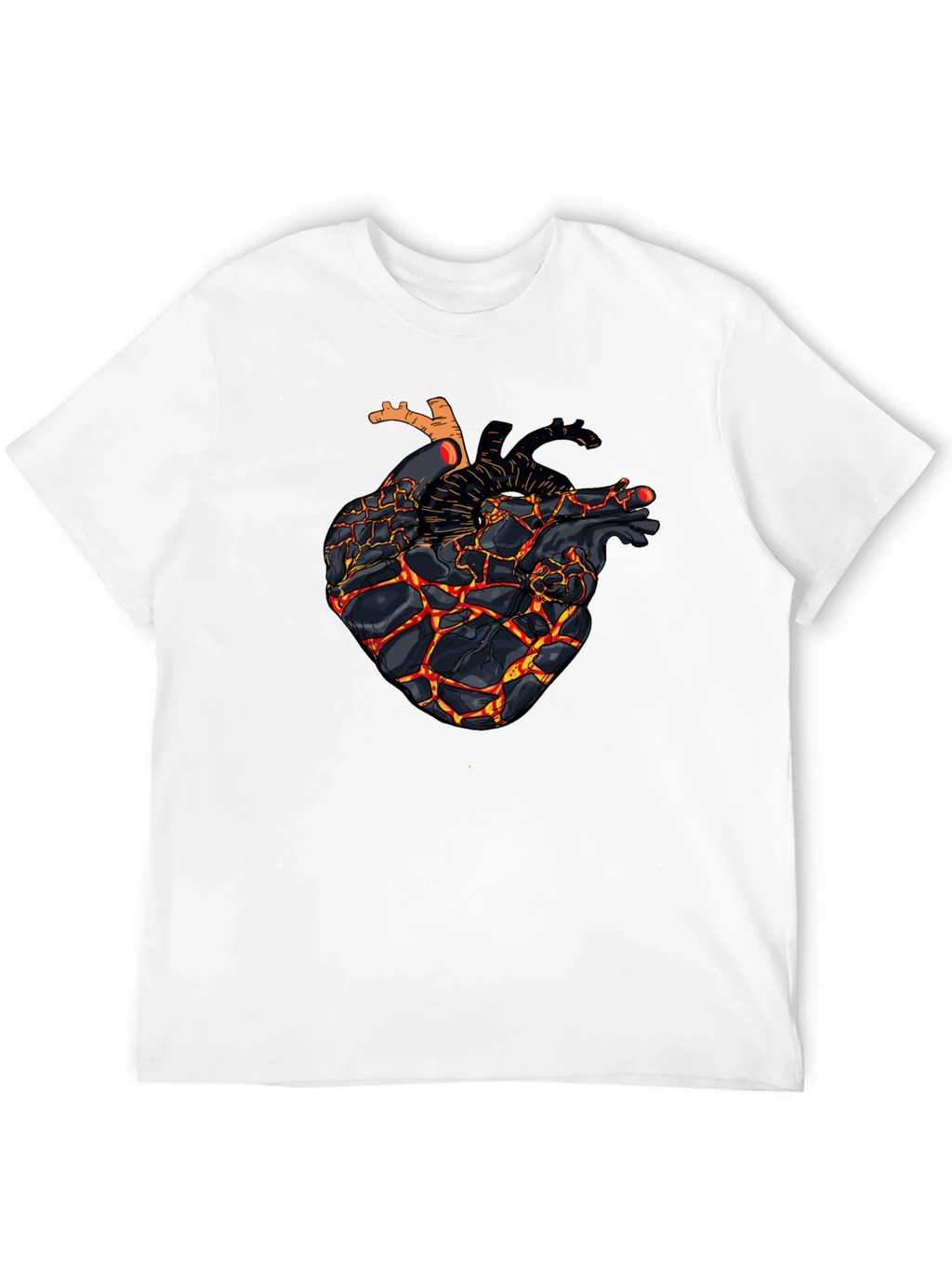Fiery Heart Graphic Black T-Shirt product image 3