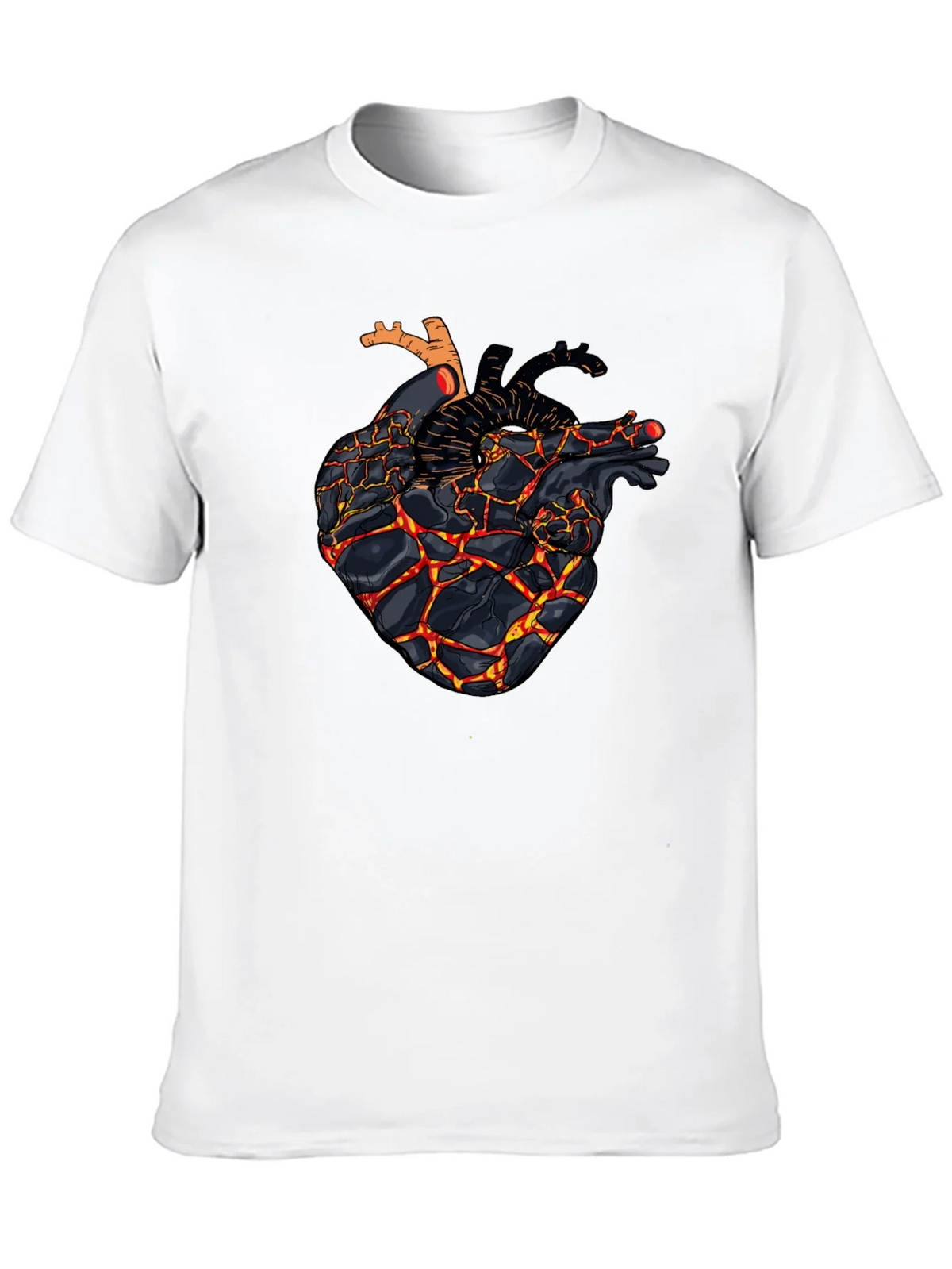 Fiery Heart Graphic Black T-Shirt product image 12