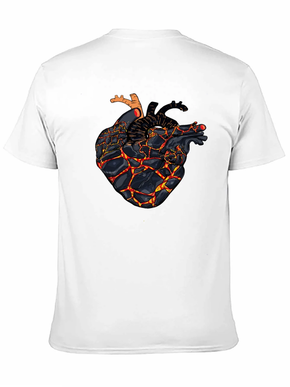 Fiery Heart Graphic Black T-Shirt product image 2