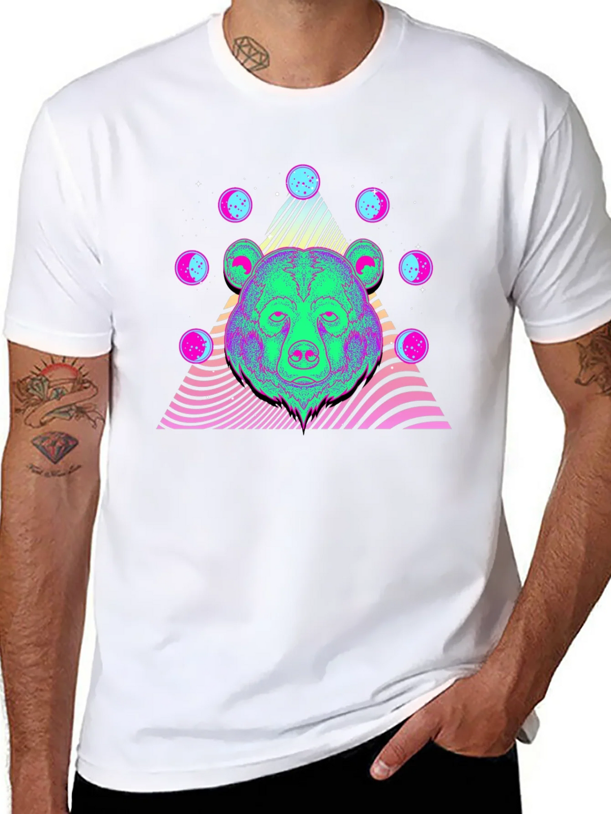 Psychedelic Bear Graphic T-Shirt product image 10