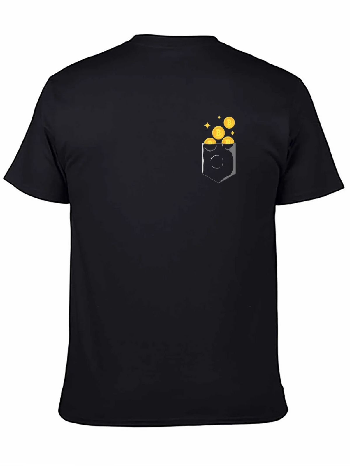 Bitcoin Pocket Graphic Tee - Black product image 7