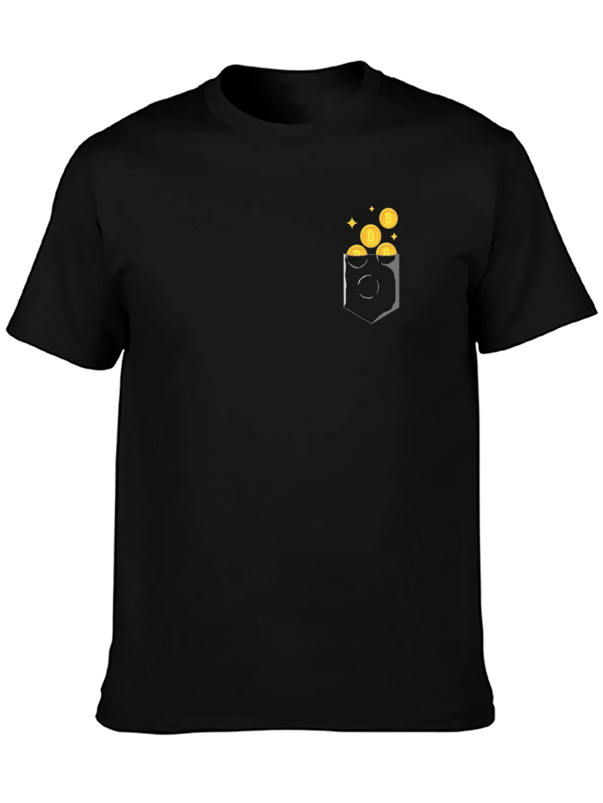 Bitcoin Pocket Graphic Tee - Black product image 6