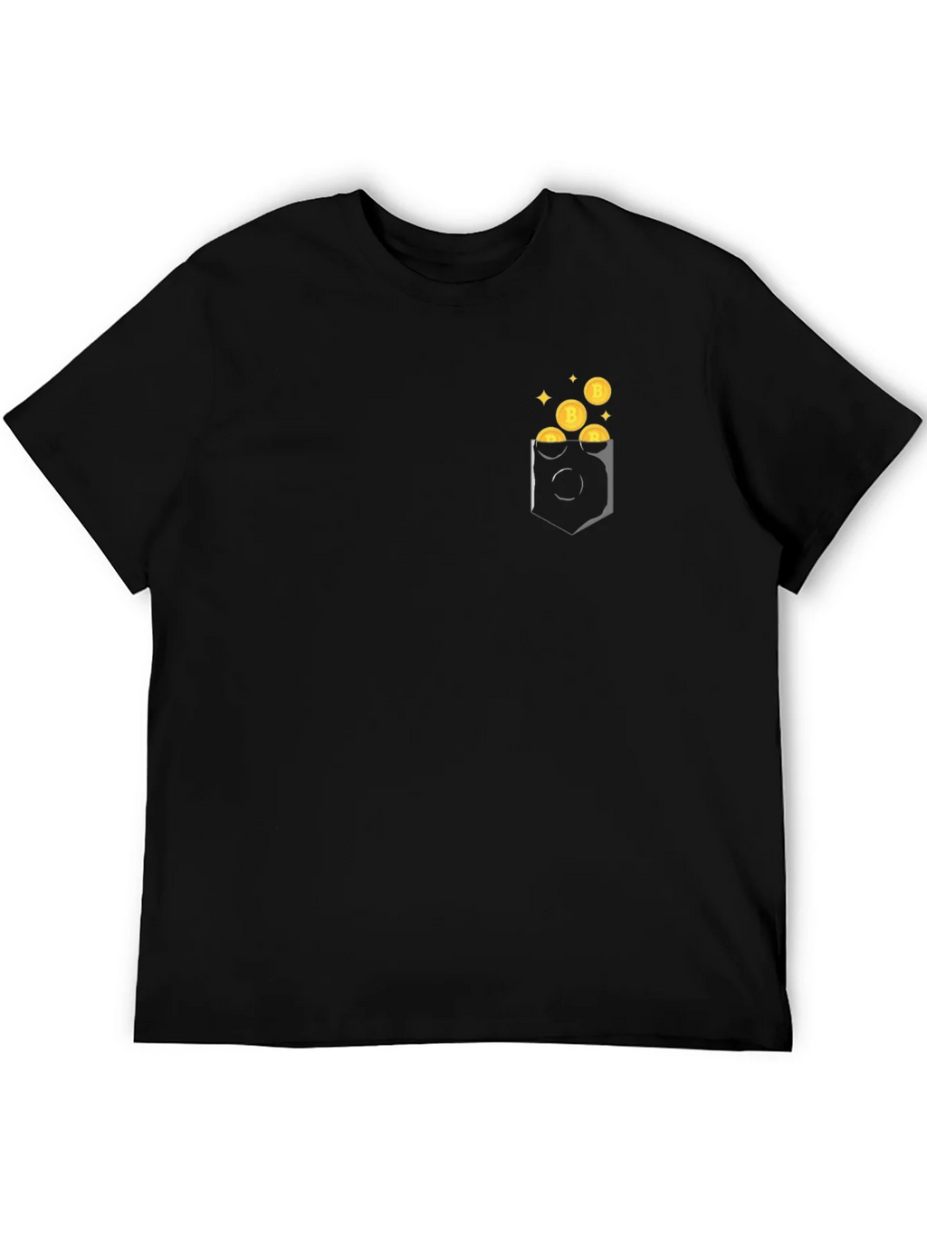 Bitcoin Pocket Graphic Tee - Black product image 8