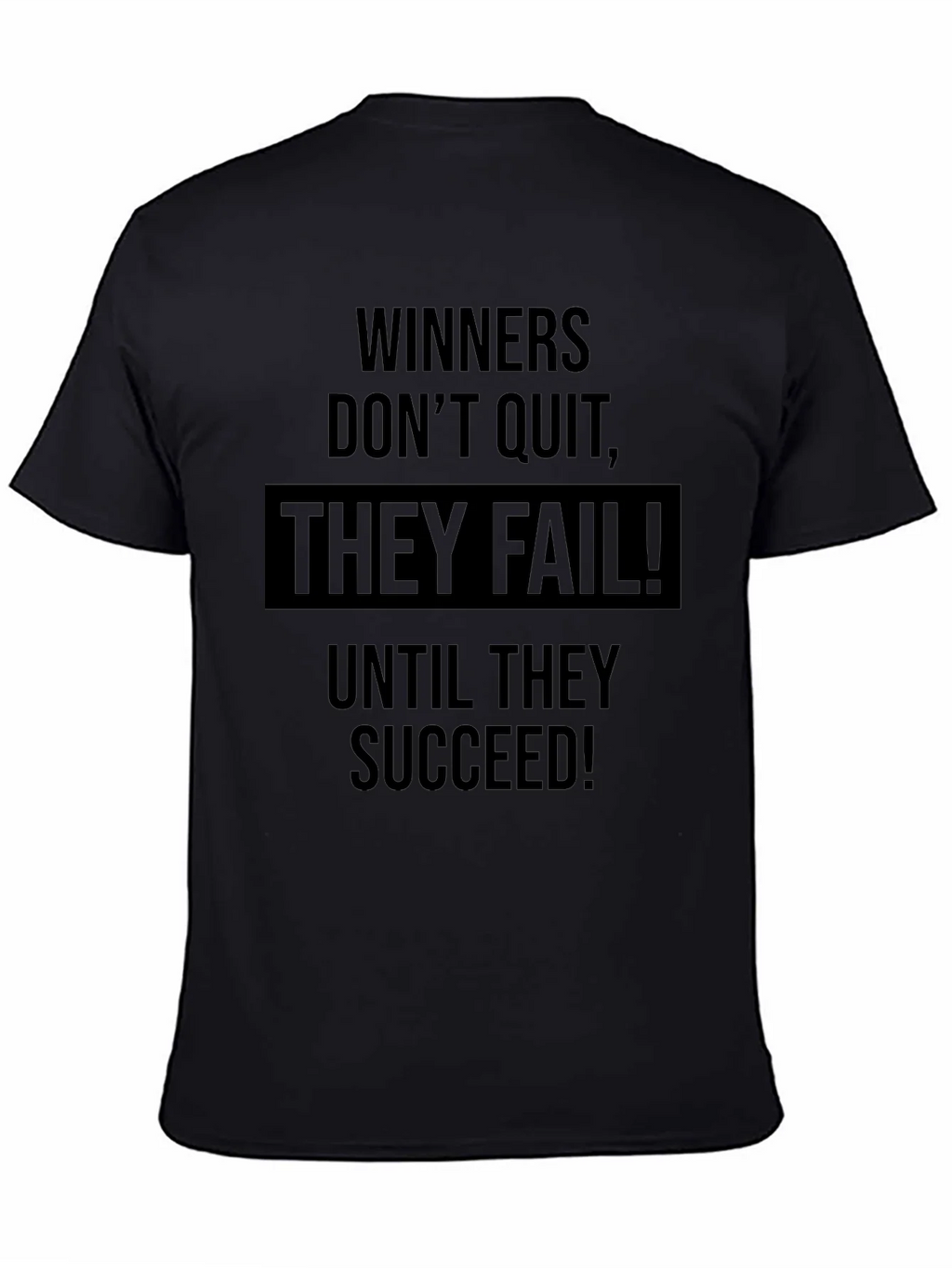 Winners Dont Quit T-Shirt - Motivational Black Tee product image 7