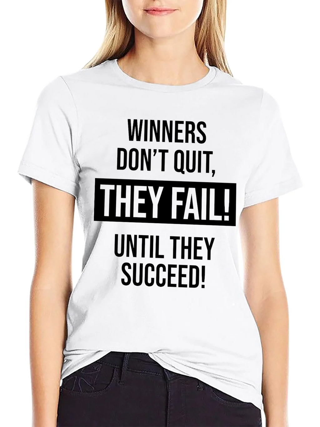 Winners Dont Quit T-Shirt - Motivational Black Tee product image 11
