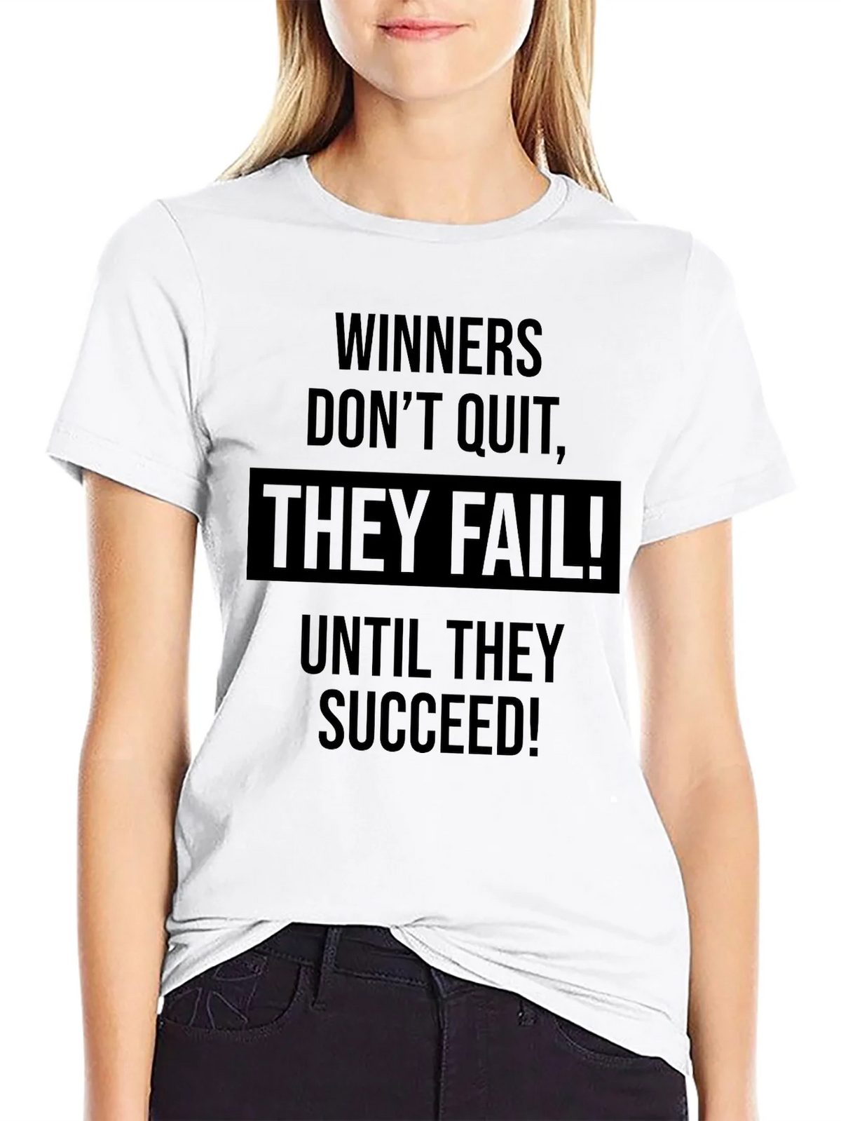 Winners Dont Quit T-Shirt - Motivational Black Tee product image 11